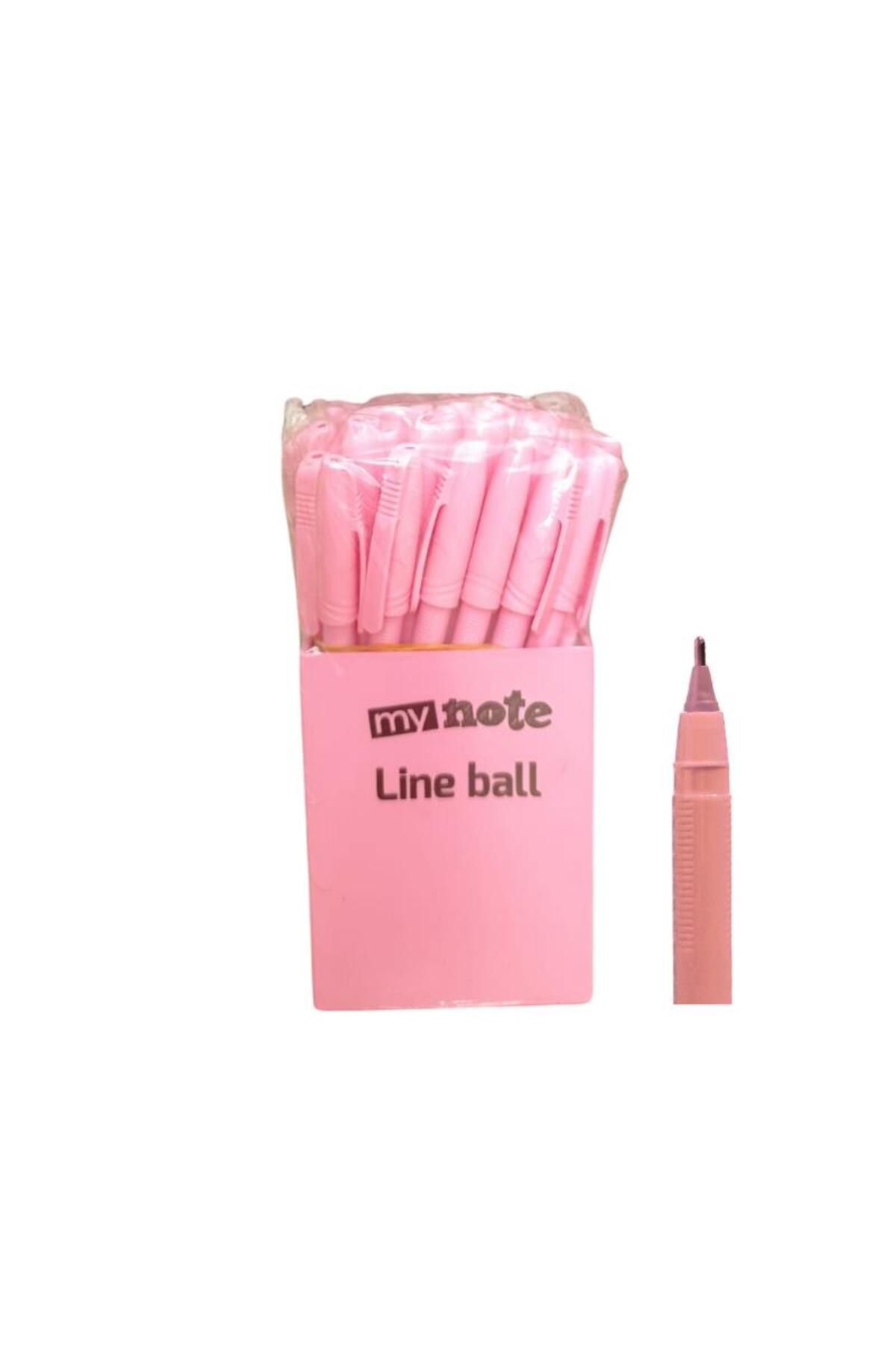 Mynote Line Ball 50'li PP Kutu Pastel Pembe