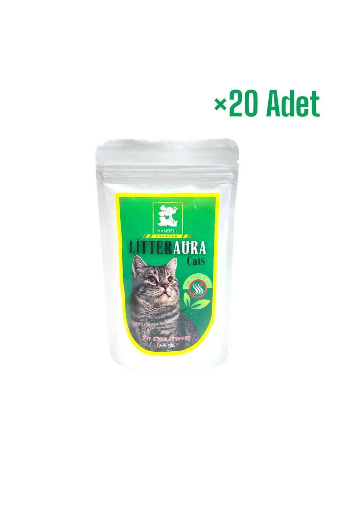 Nanbell Litter Aura Cats Karbonlu Kum Koku Giderici 100 Gr 20 Adet