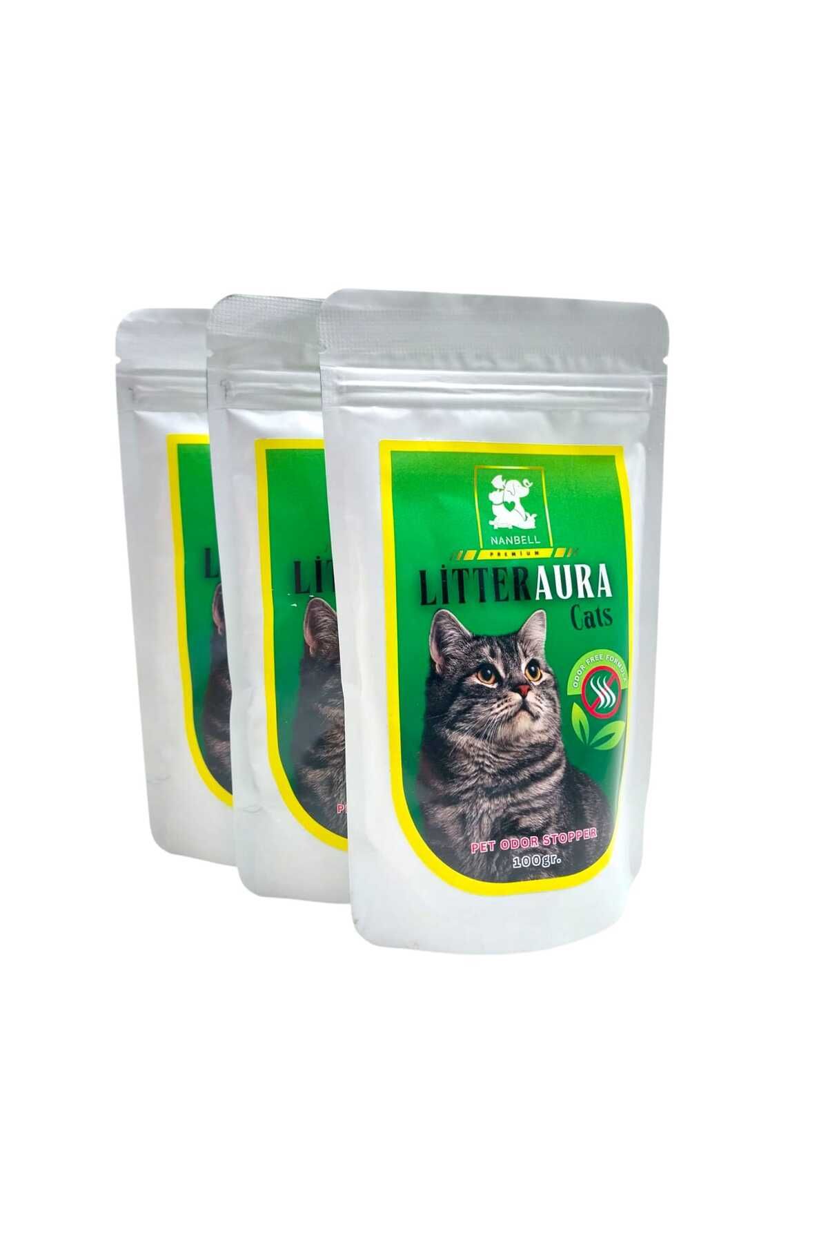 Nanbell Litter Aura Cats Karbonlu Kum Koku Giderici 100 gr 3 Adet
