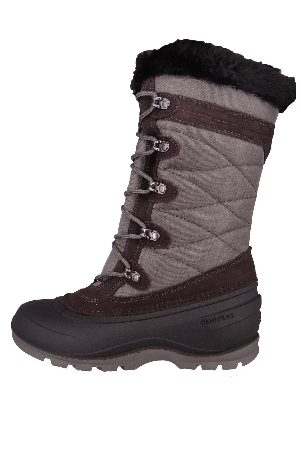 Kamik-Damen Winterstiefel Winterschuhe Snovalley 4 Nk2283 Grau Charcoal Leder/synthetik Mit Icekiss Laufso 3