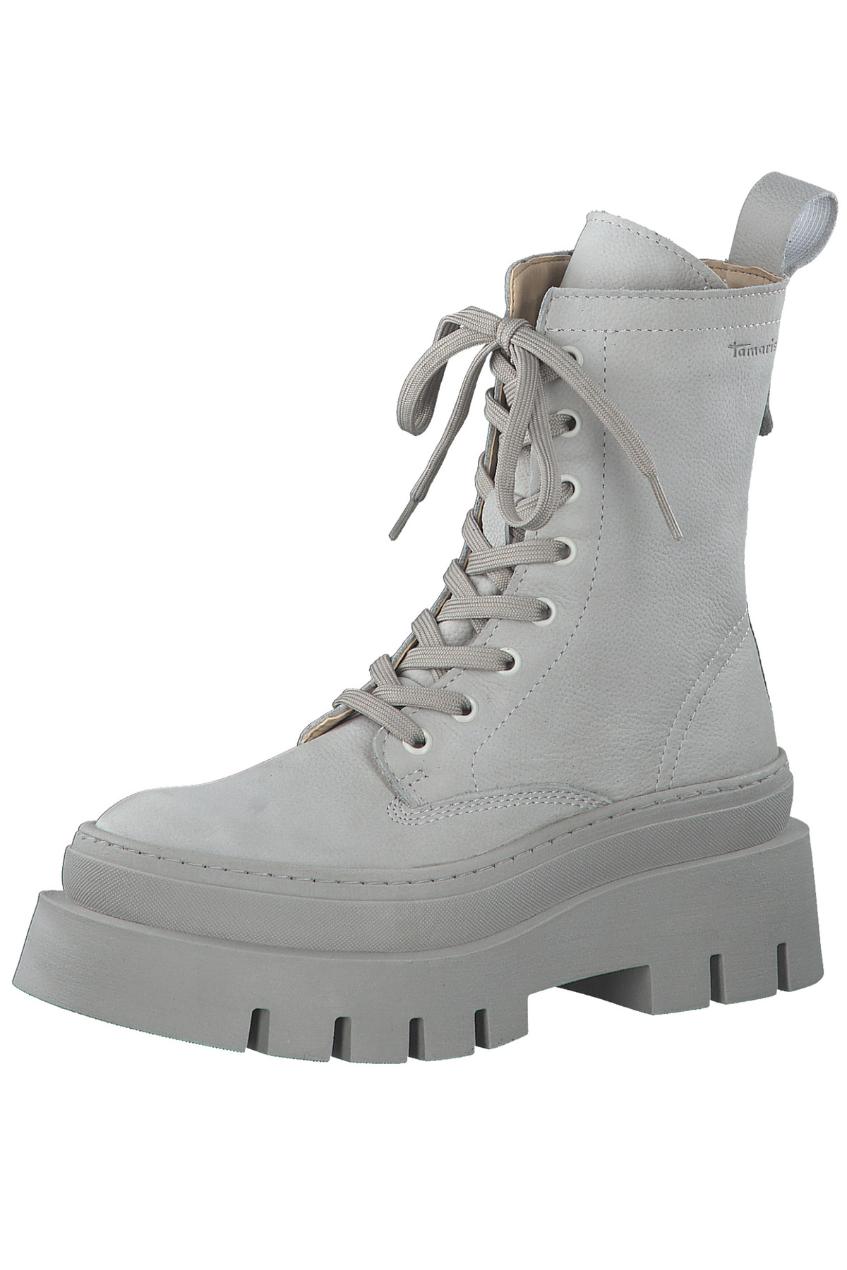 Tamaris-Damen Elegante Stiefelette 1-25843-29 Grau 215 Soft Grey Uni Leder Mit Removable Sock 2
