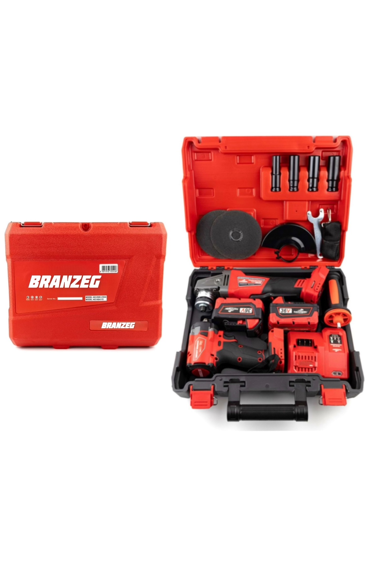 BRANZEG İkili Şarjlı Matkap Seti Spral Torklu Somun Sıkma Vidalama