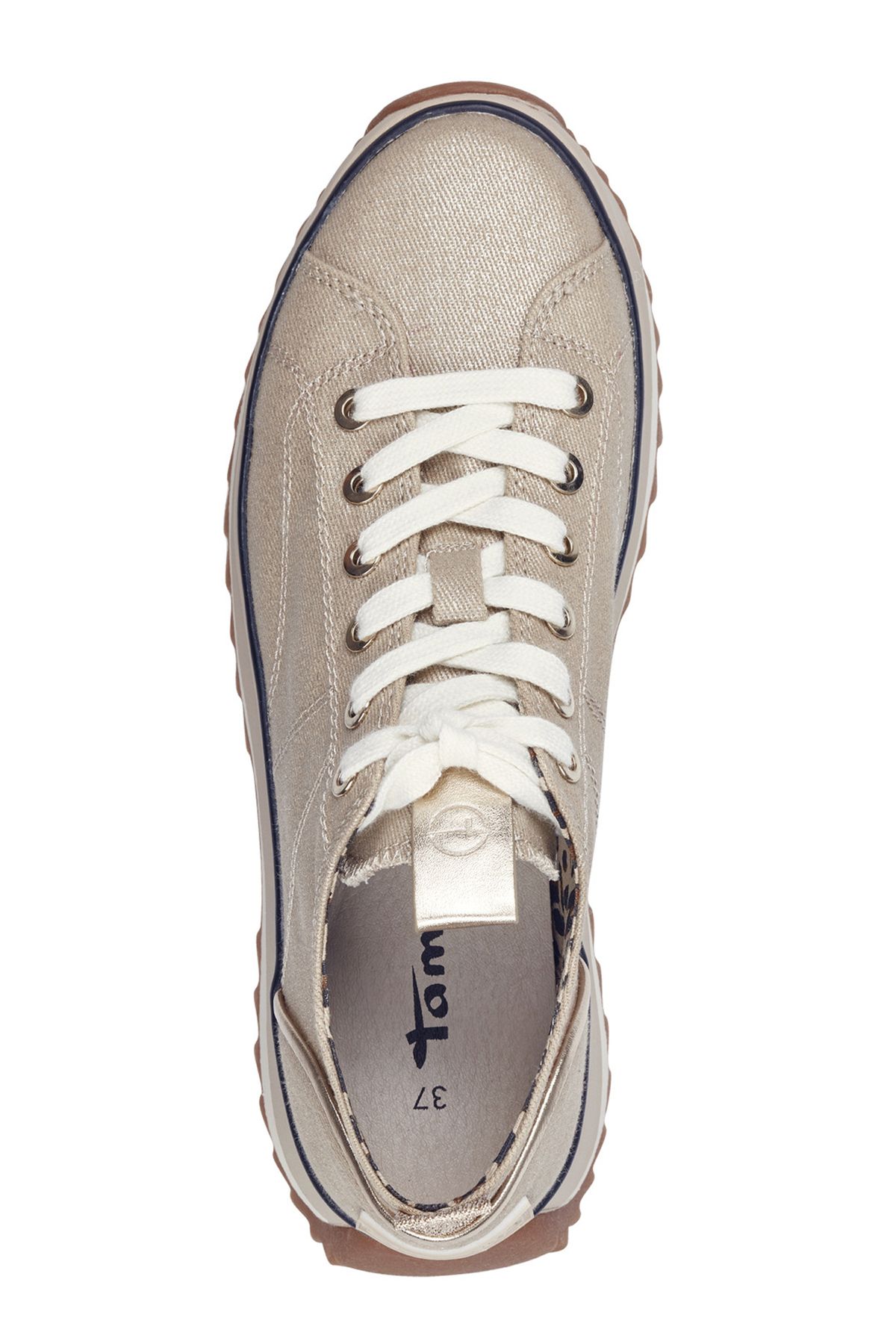 Tamaris-Damen Low Sneaker Low Top 1-23731-41 Goldfarben 933 Light Gold Textil/synthetik Mit Touch-it 5