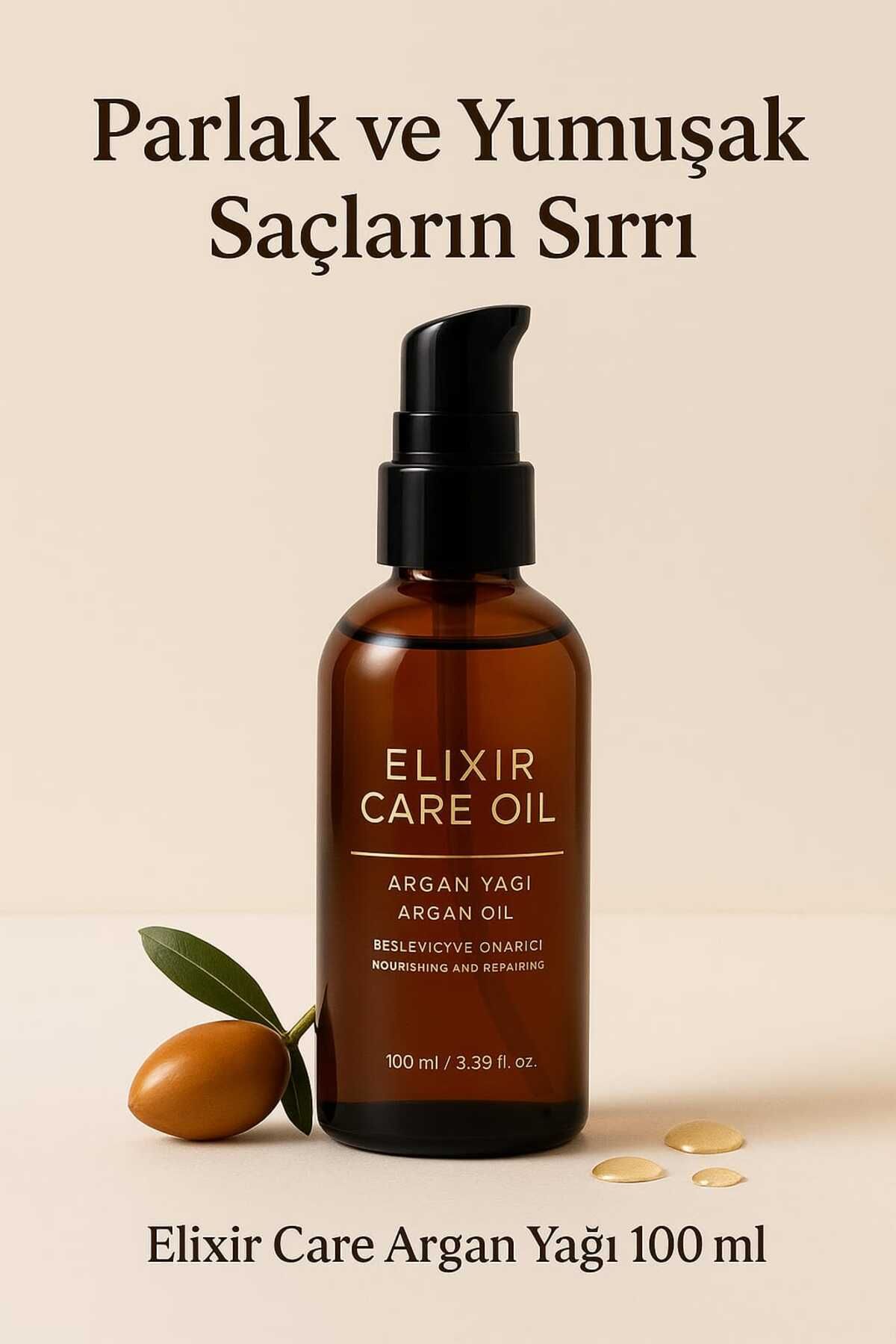 GROVİNG HAİR Elixir Care Argan Yağı 100ml - Işıltılı, Yumuşak ve Canlı Saçlar İçin Mucizevi Bakım