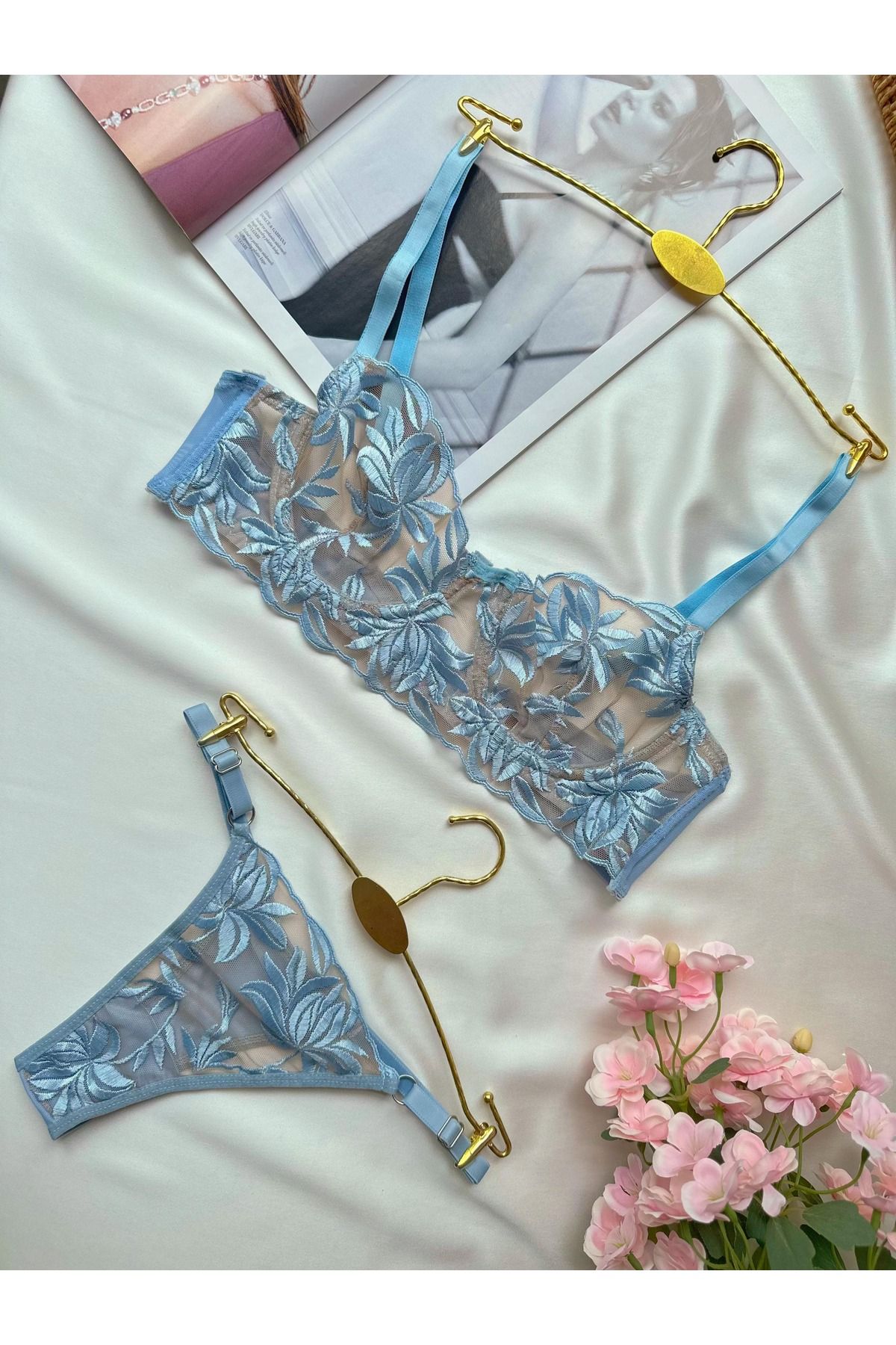 La Linaa-Costum bralet pentru femei Mona Ice Blue 2