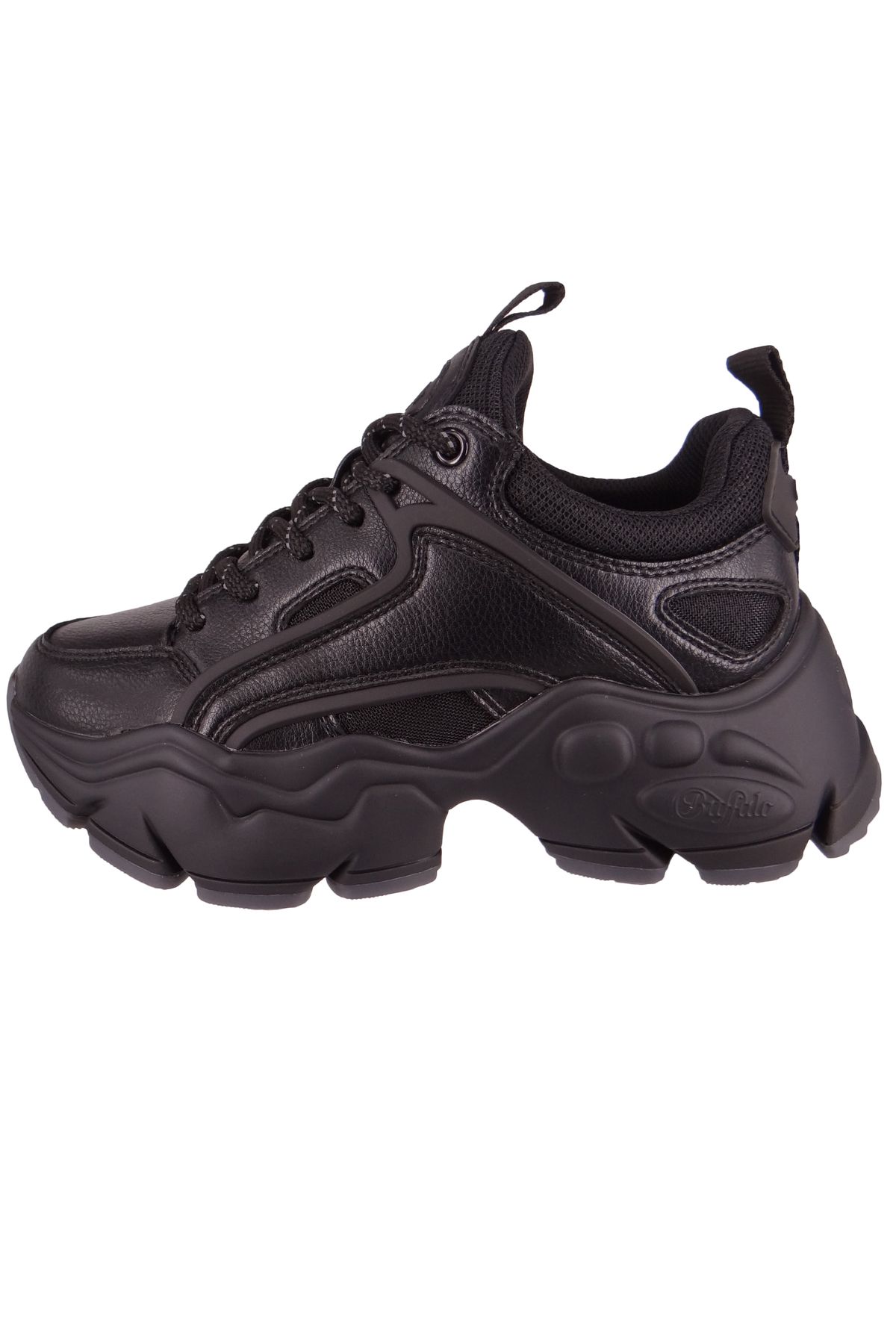 Buffalo-Damen Low Sneaker Binary C Low Top Vegan 1636005 Schwarz Black Textil/synthetik 3