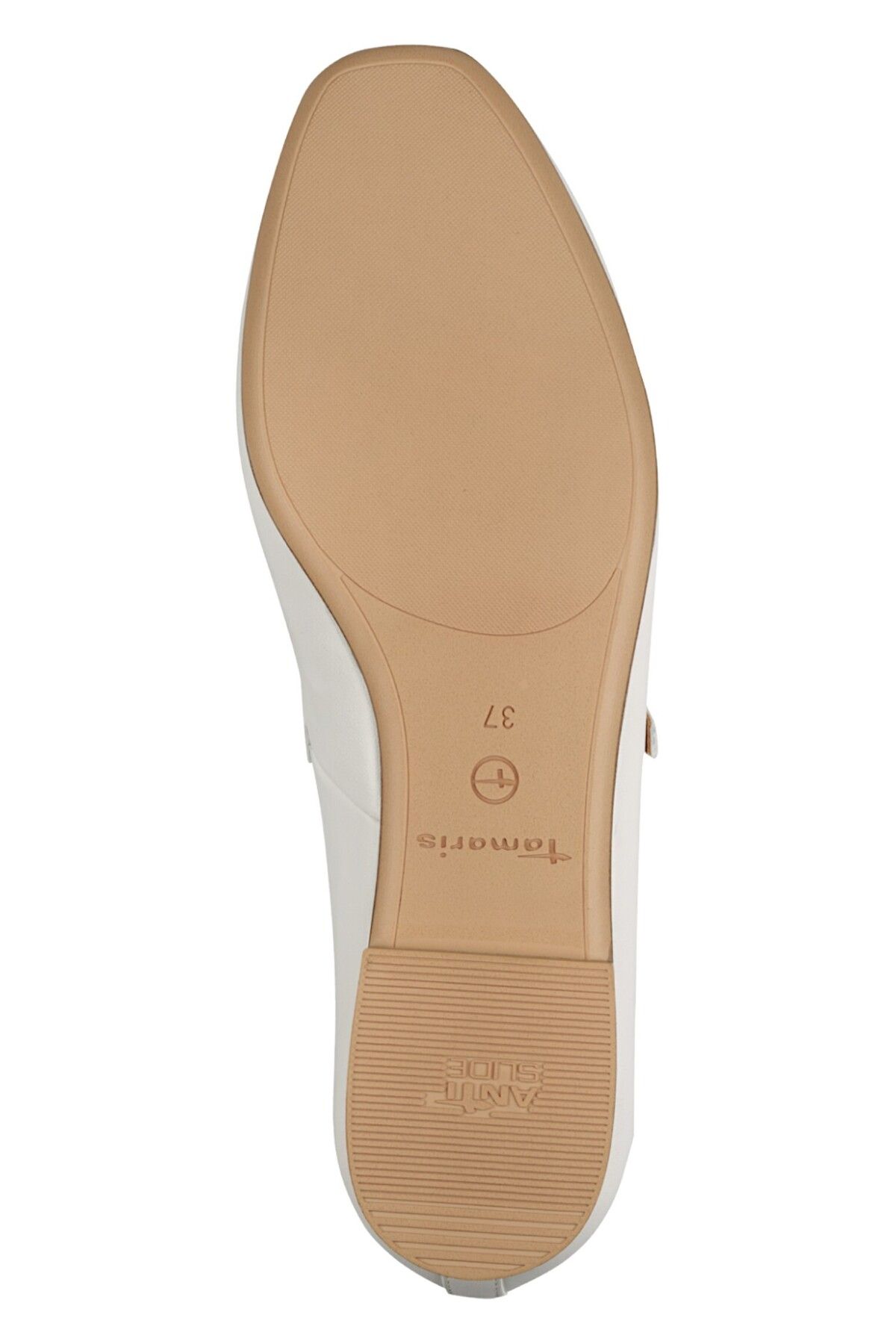 Tamaris-Damen Klassische Ballerina 1-22142-44 Weiß 100 White Leder Mit Touch-it & Antislide Absatz 7