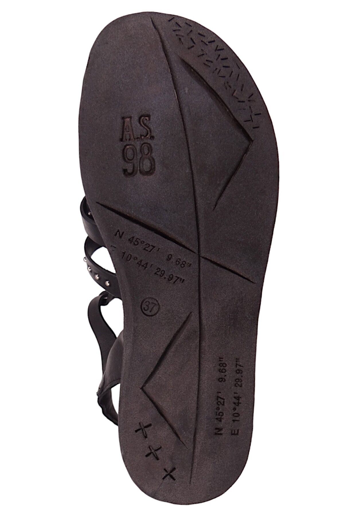 A.S.98-Damen Komfort Sandalen Spoon B60006-0101 Schwarz 6002 Nero Leder 7