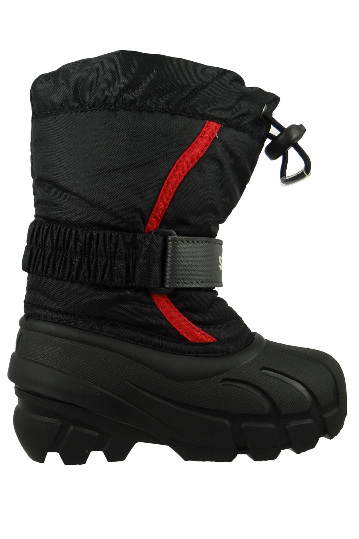 Sorel-Kinder Stiefel Ny1885-015 Childrens Flurry 1855252 Schwarz 015 Black Bright Red Textil/synthetik Mi 5