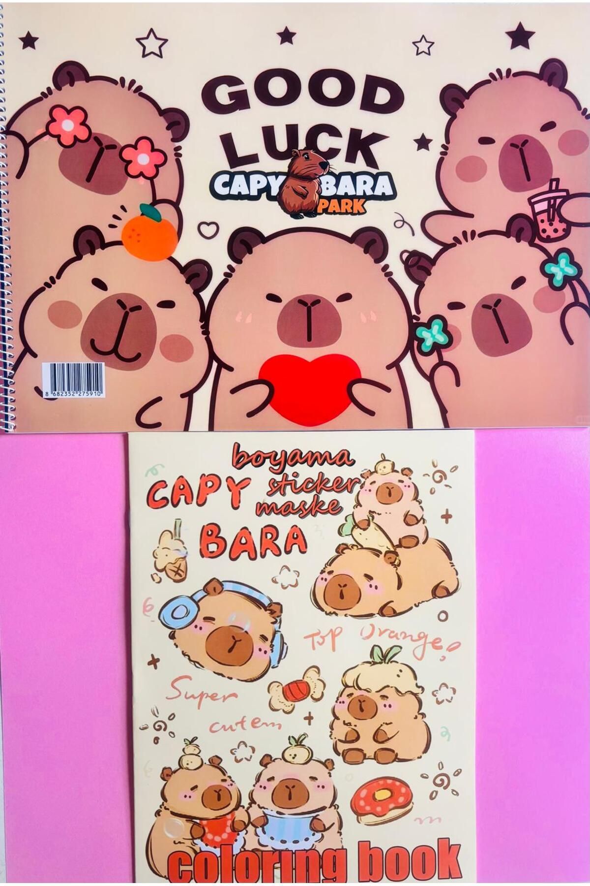 Deniz Oyuncak CAPY BARA SEVİMLİ AYICIK 25*35 RESİM DEFTERİ-BOYAMA KİTABI STICKER HEDİYELİ 16 SAYFA