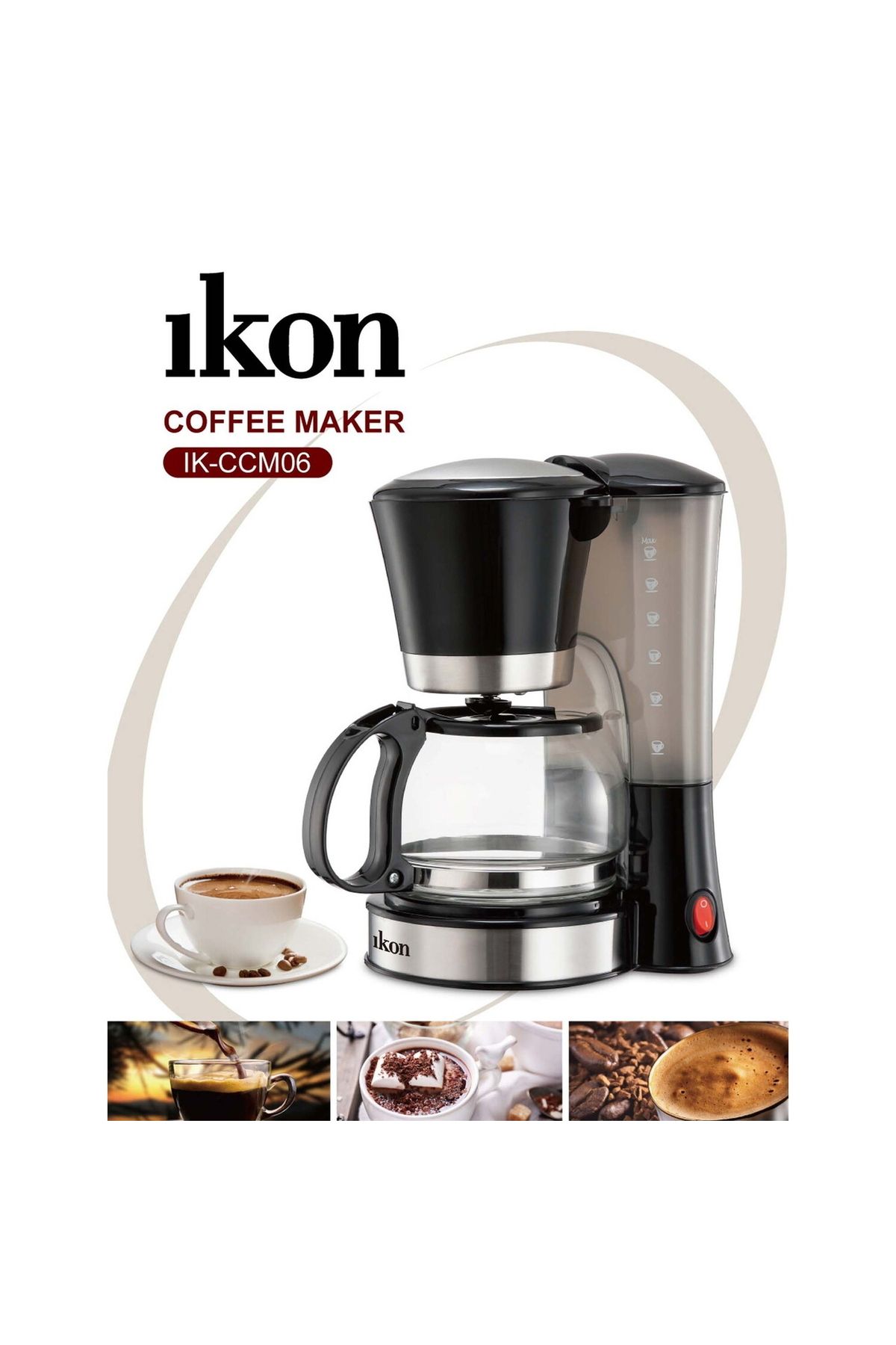 Ikon-6 Cups Capacity Coffee Maker, CCM06 2