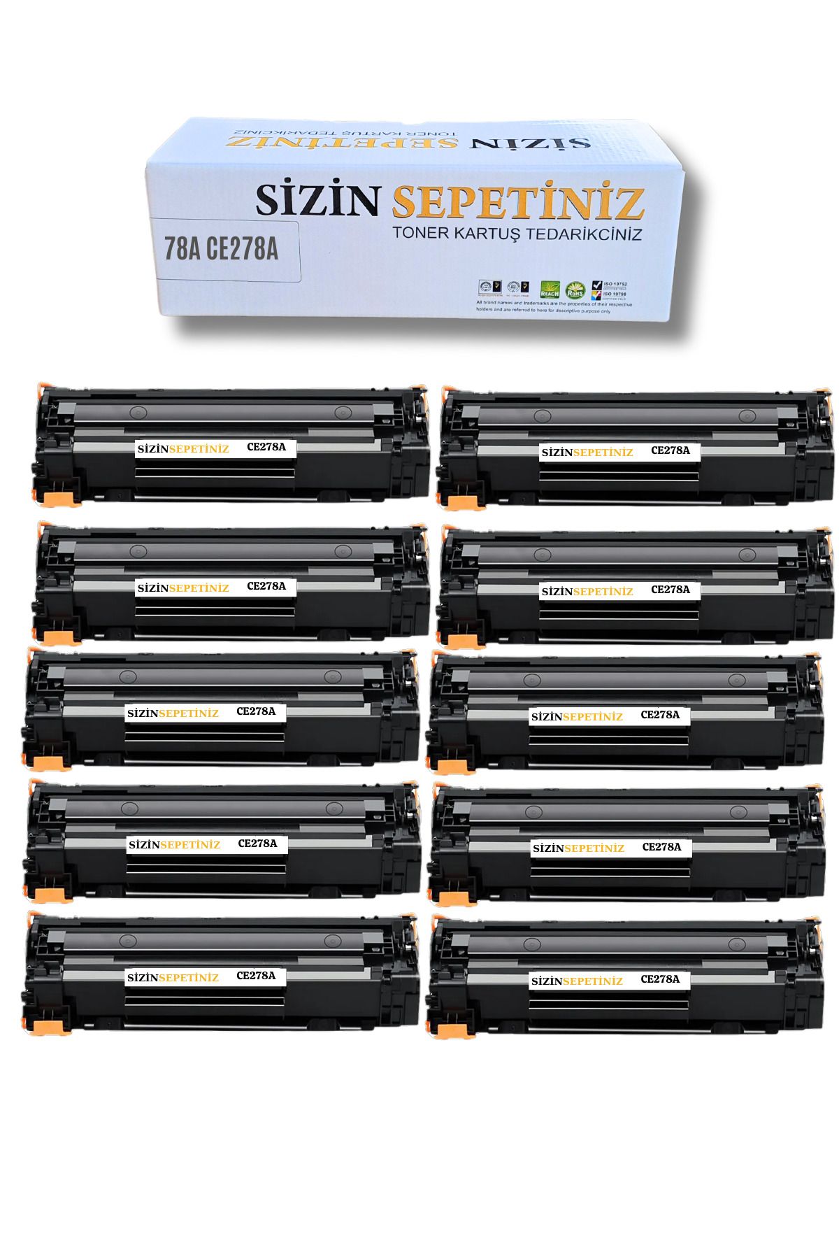 HP LaserJet M1536DNF M1536 MFP P1560 P1566 P1600 P1606 P1606DN ( 10 adet ) 278A