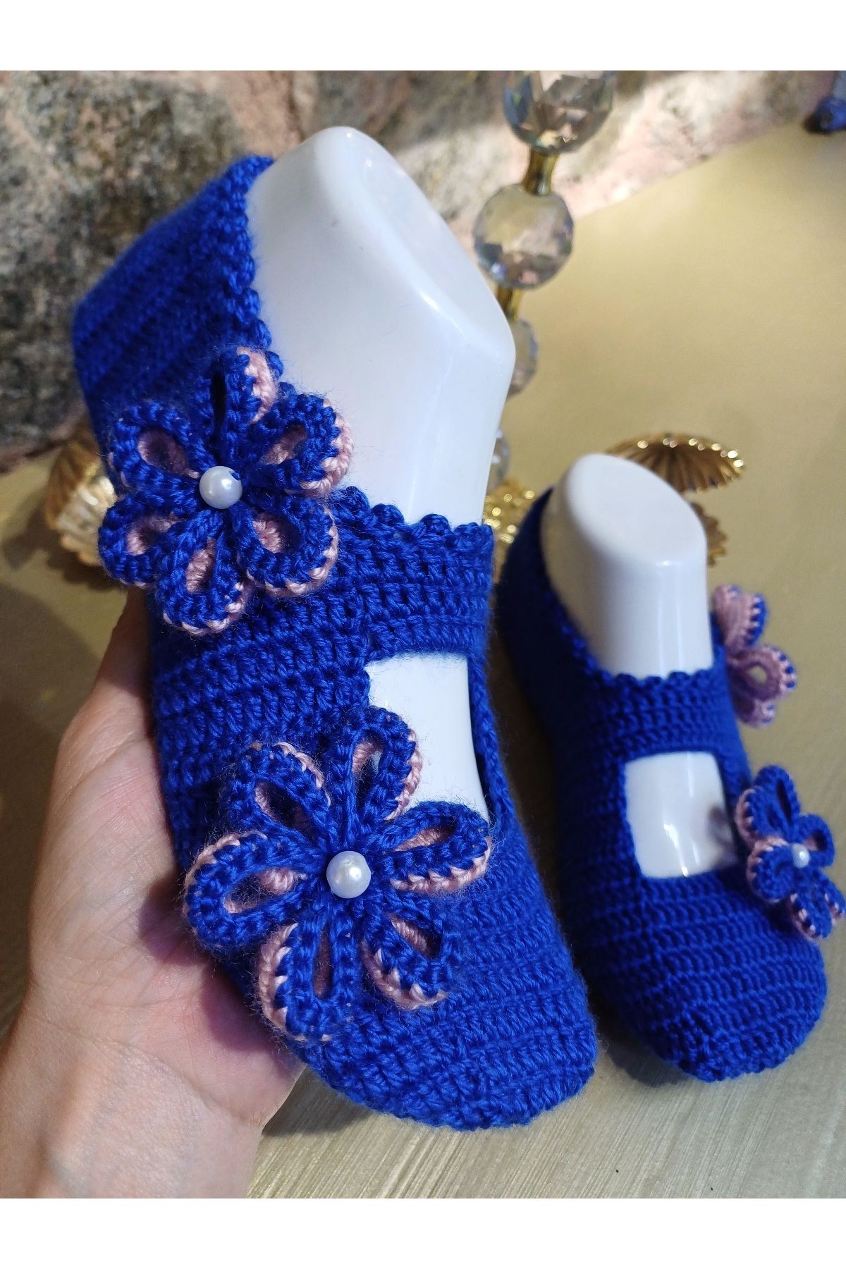 Butik El örgüsü çeyizlik patik