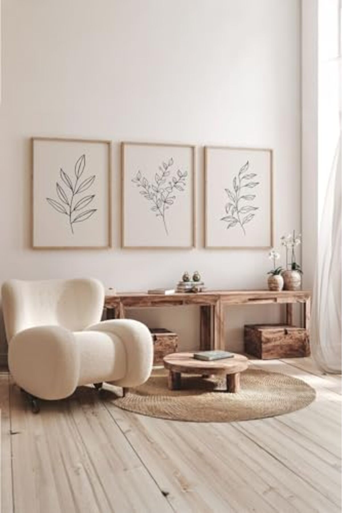 ShopZum Artavessa Gerçek Ahşap Çerçeveli 3 Parça 3D Poster Tablo Seti - 3Dartsohoset39-2030