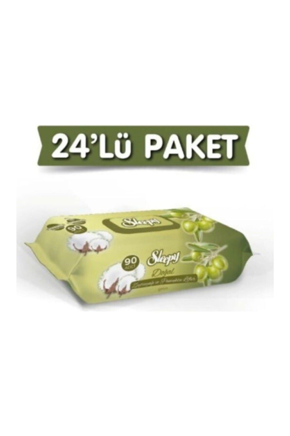 Sleepy Zeytinyağlı Islak Havlu 90'lı Islak Mendil, Havlu 24X90 2160 Yaprak