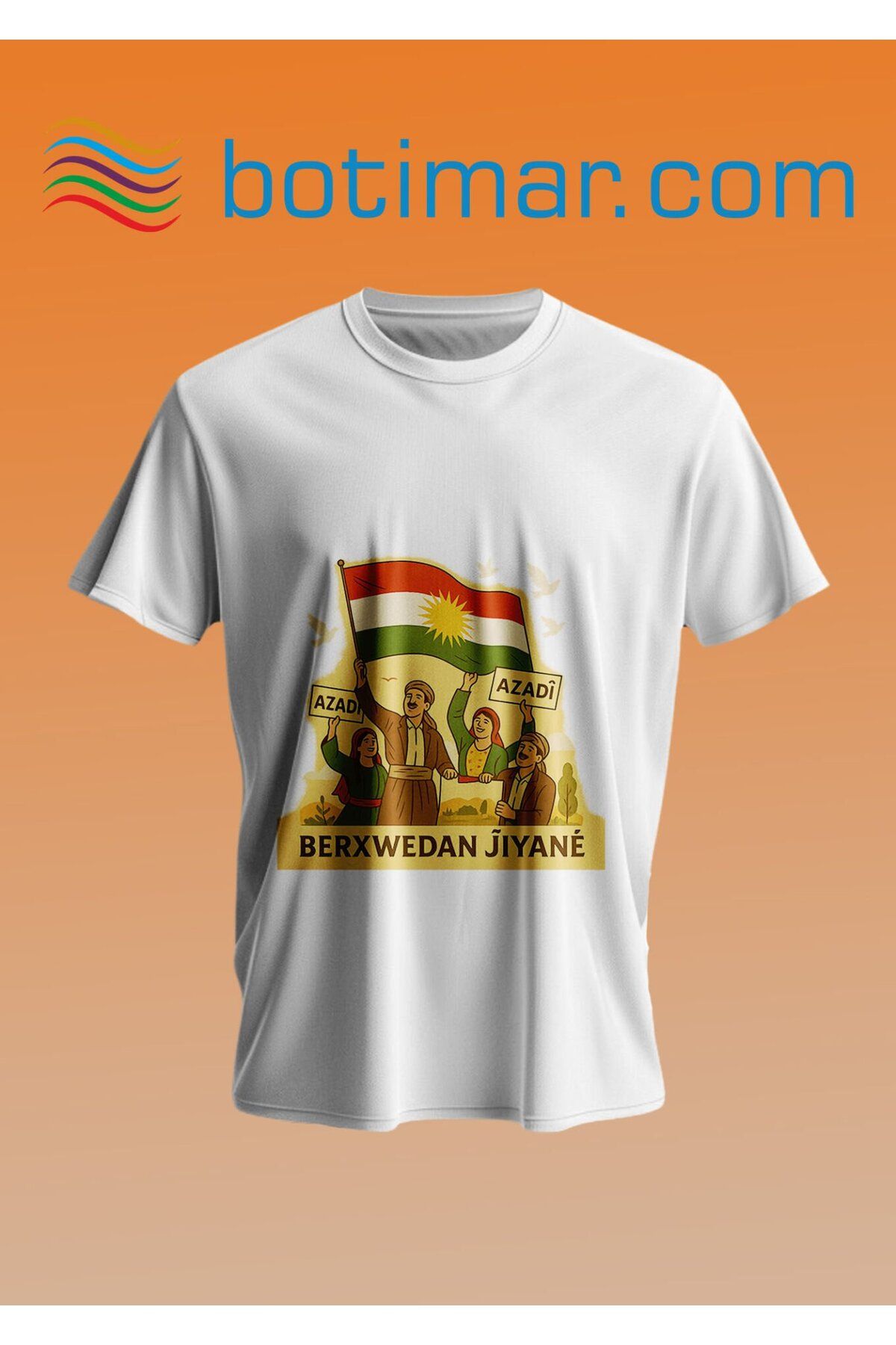 botimar KÜRTÇE BASKILI T-SHIRT-xl