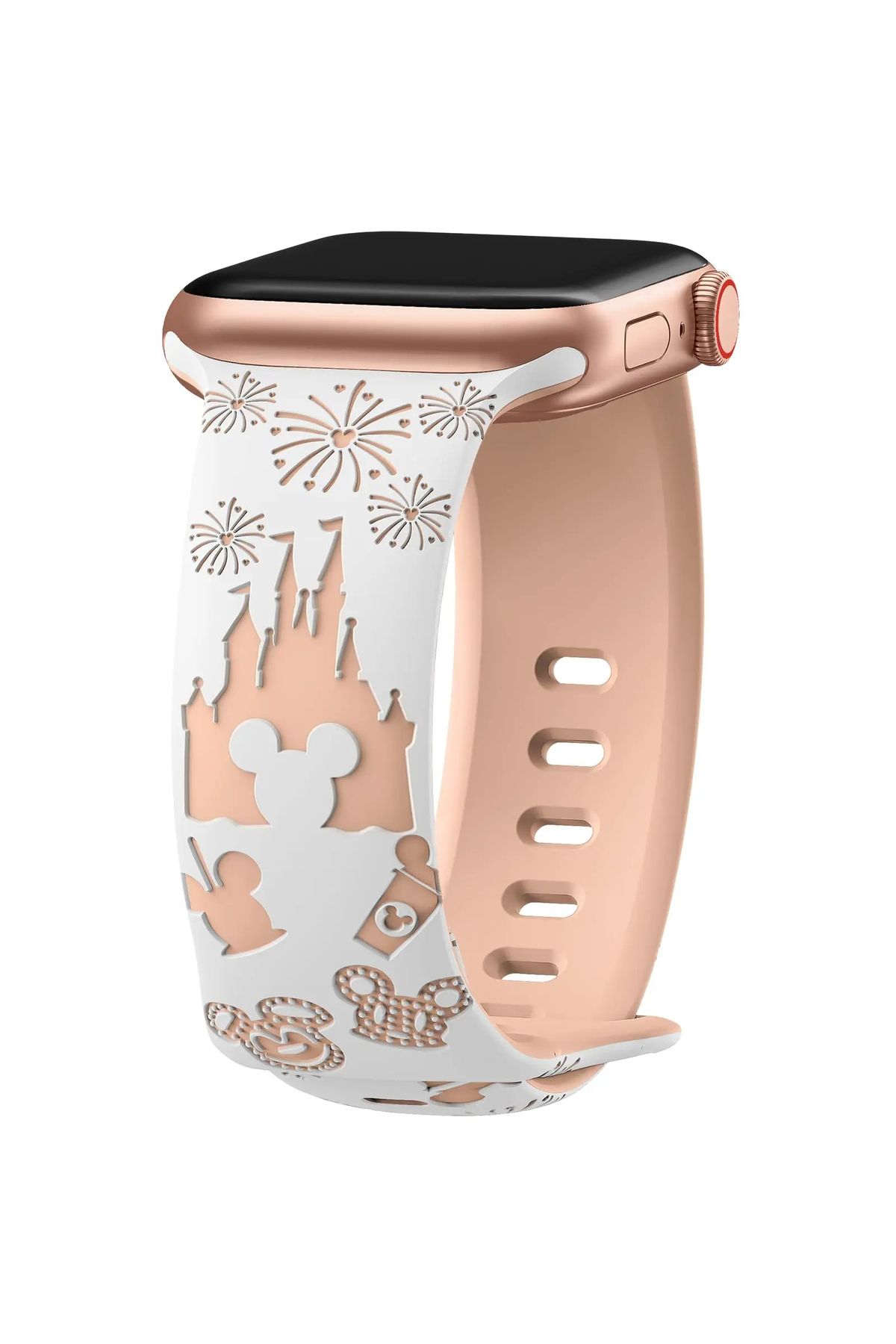 MMPSHOP Apple Watch 6 7 8 9 10 Se Ultra Uyumlu 44 45 46 49mm Uyumlu Desenli Silikon Kordon