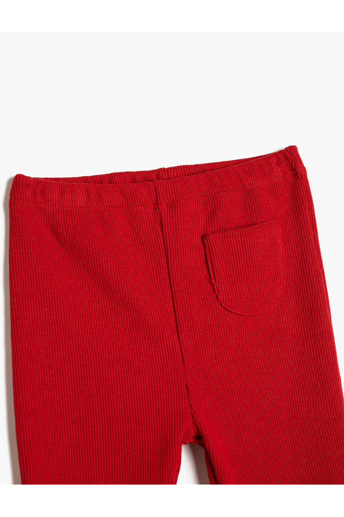 Koton İspanyol Paça Tayt Cep Detaylı Fitilli fotoğrafı 3 (önizleme)