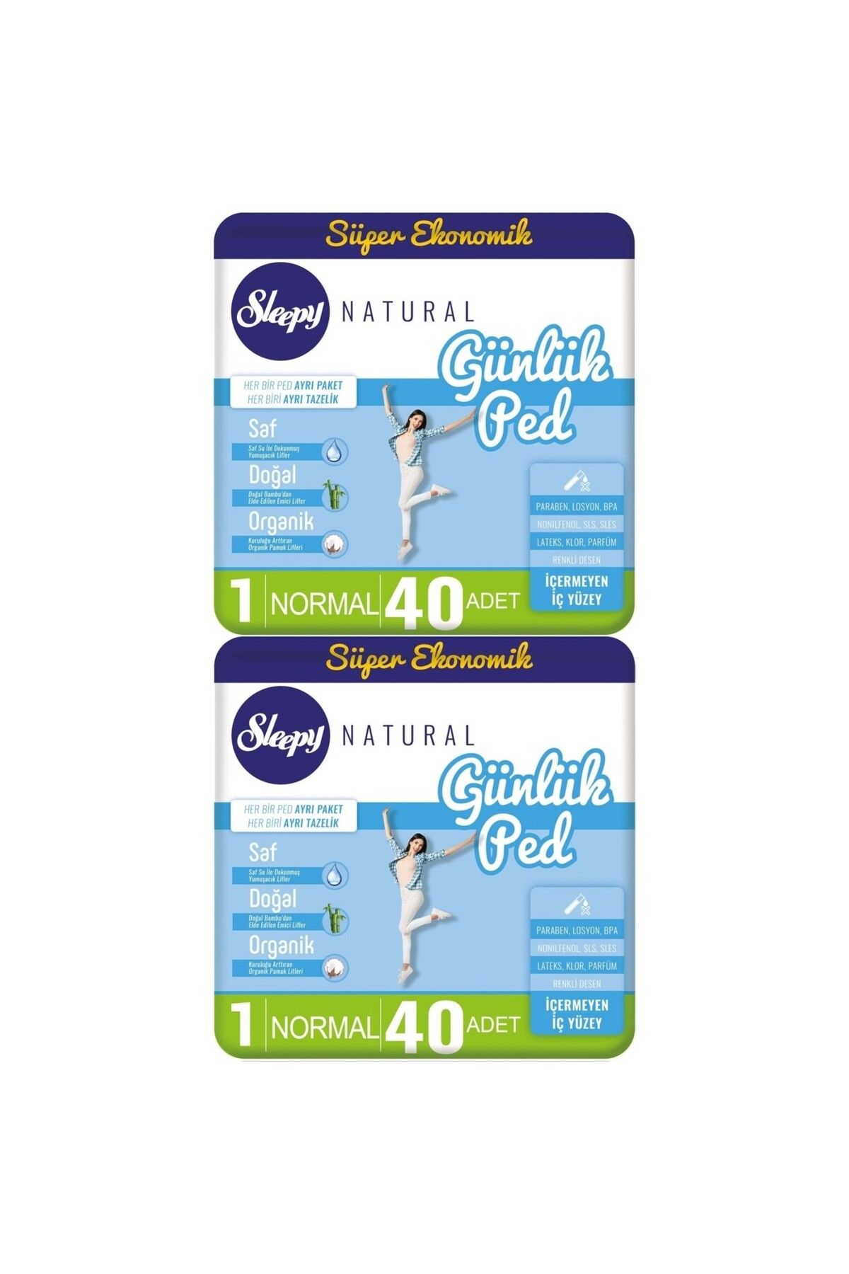 Sleepy Natural Günlük Ped Normal 80 Adet 2x40