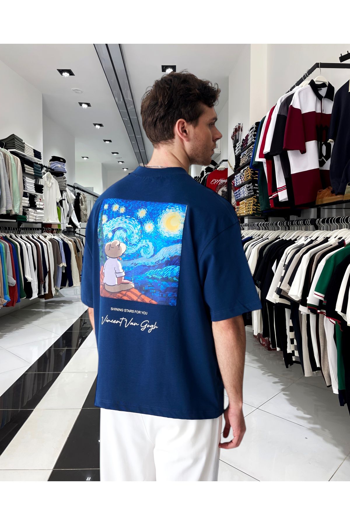 Higo Man Starry Vision Van Gogh Oversize T-Shirt