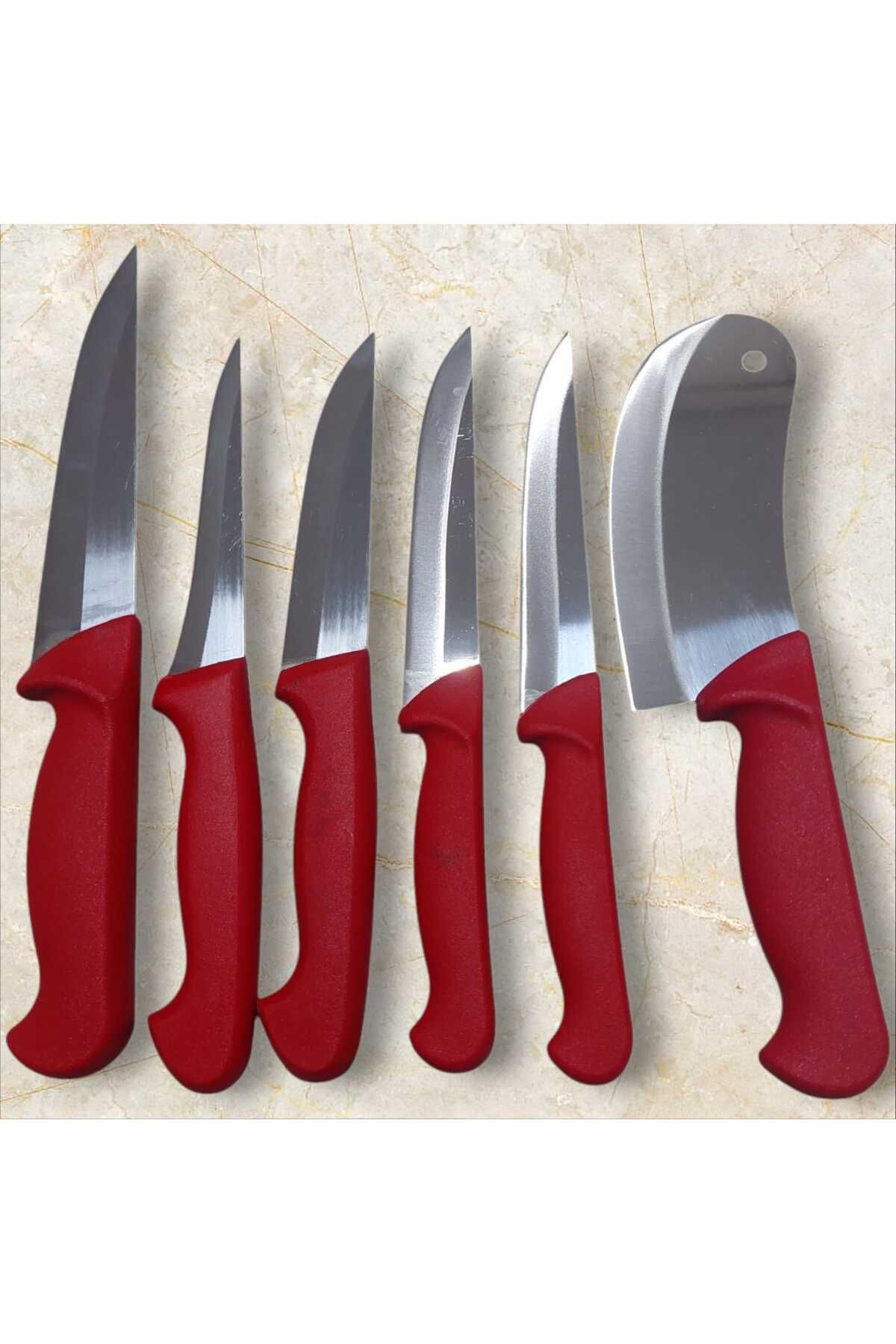 BYB SHOP 6 parça Et, Ekmek, Sebze, Mutfak, Kurban ve Çeyiz Bıçakları Seti, sürmene