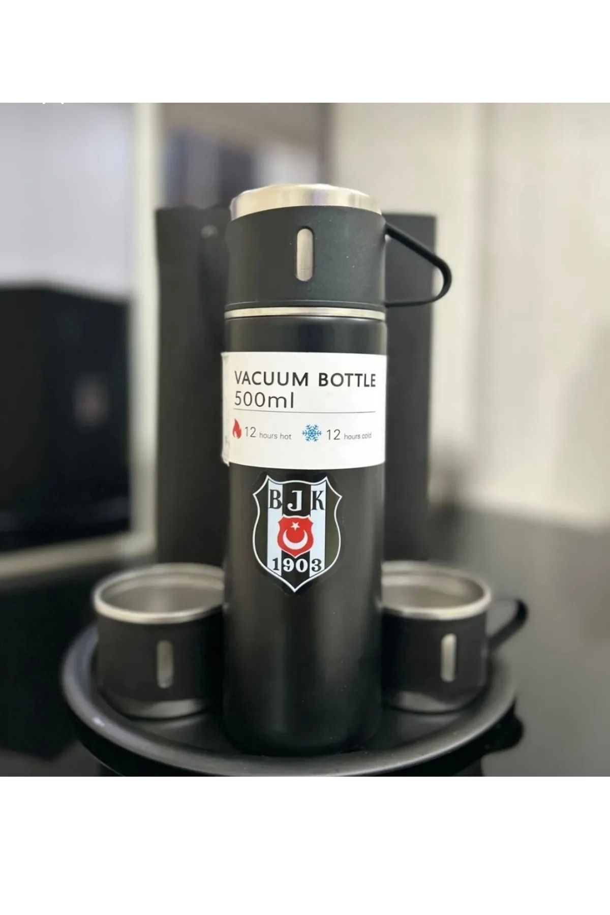fatwell Taraftar termos 500 ml 12 saat sıcak soğuk korumalı paslanmaz çelik