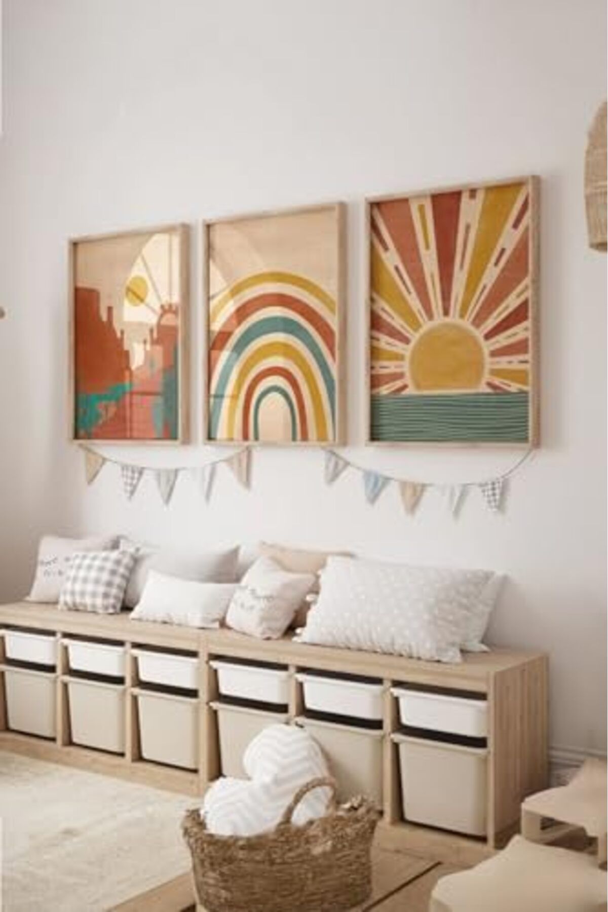 ShopZum Artavessa Gerçek Ahşap Çerçeveli 3 Parça 3D Poster Tablo Seti - 3Dartsohoset8-1520