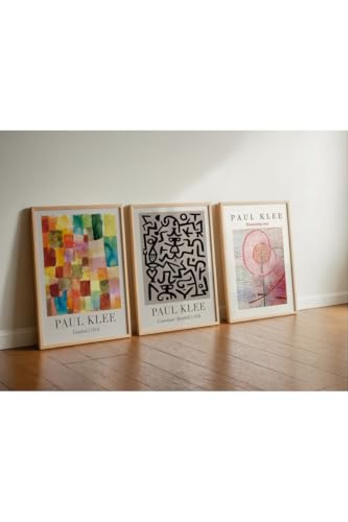 ShopZum Paul Klee 3&Apos;Lü Çerçevesiz Poster, Modern Dekoratif Çerçevesiz Poster, Tablo, 3Paulklee, 30 X 4