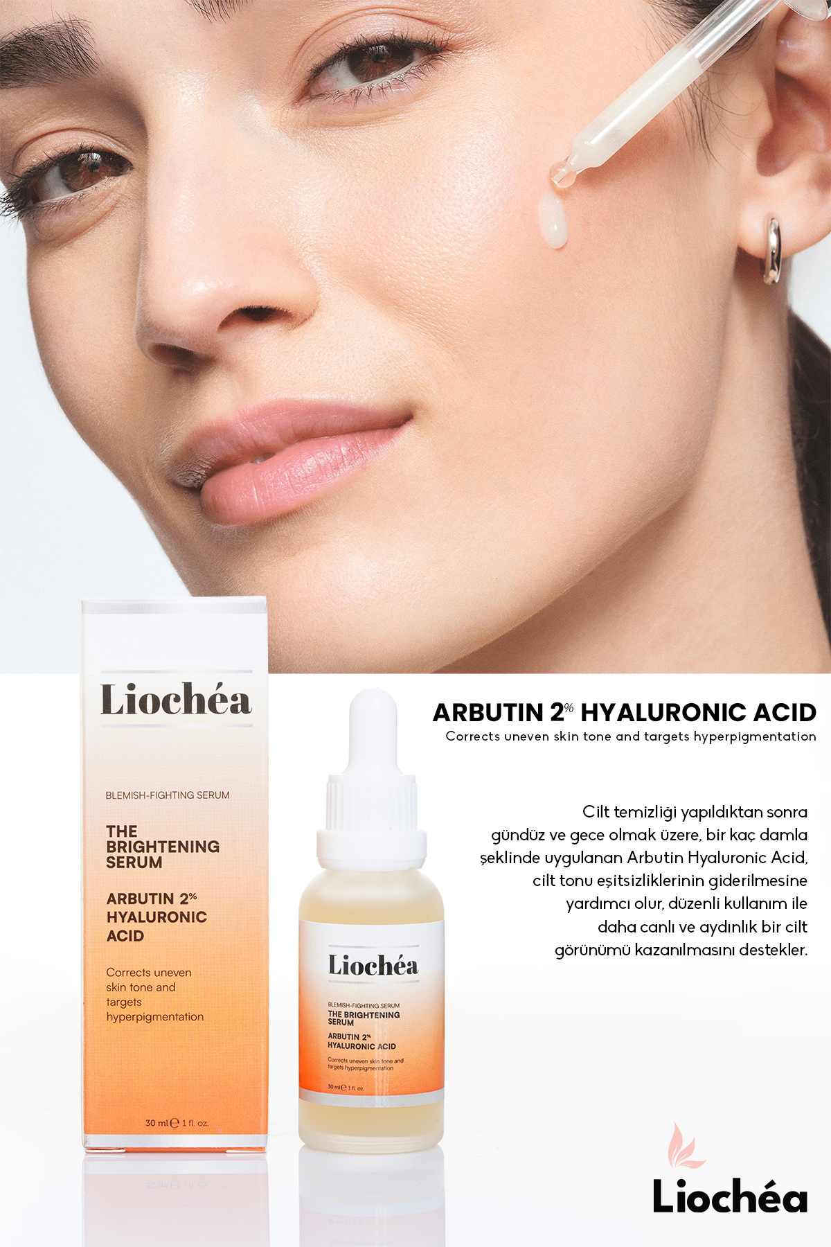 Aydınlatıcı Leke Karşıtı Arbutin Serum & Su Bazlı Nemlendirici Yüz Kremi 5d Hyaluronıc Set — ABSKR00004 — تصویر 3 از 9