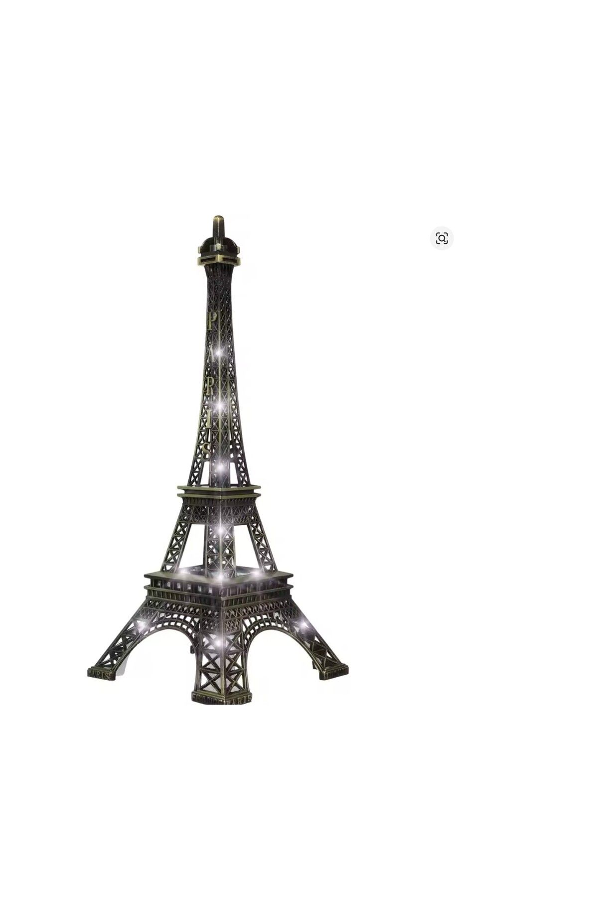 esdekor As Shown, 24.5X10X10CM Vintage Metal Eyfel Kulesi Led Işık Kulesi Düğün Dekorasyon