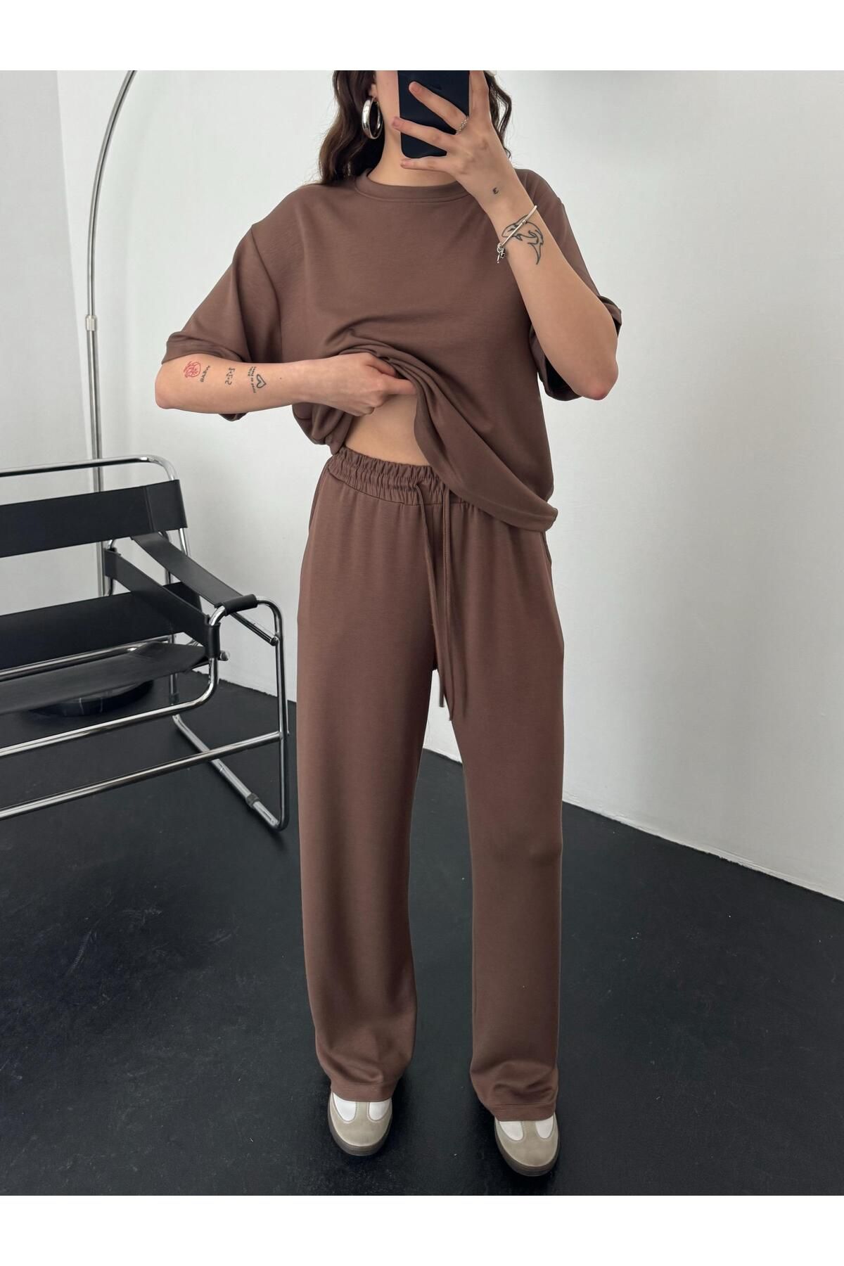 BRGCLOTHING Bisiklet Yaka O.Y.S.H T-shırt Pantolon Modal Takım
