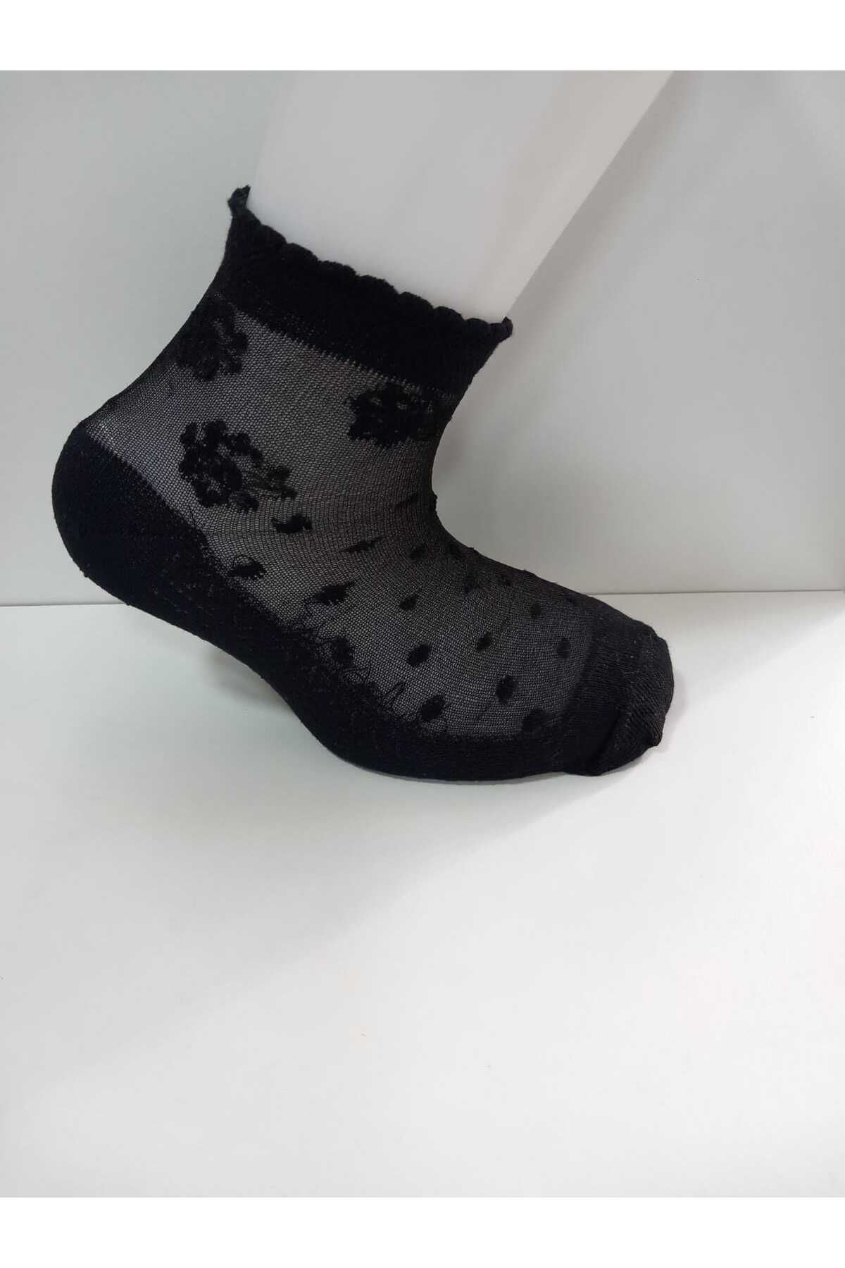 Batik kadın puantiyeli tül çorap