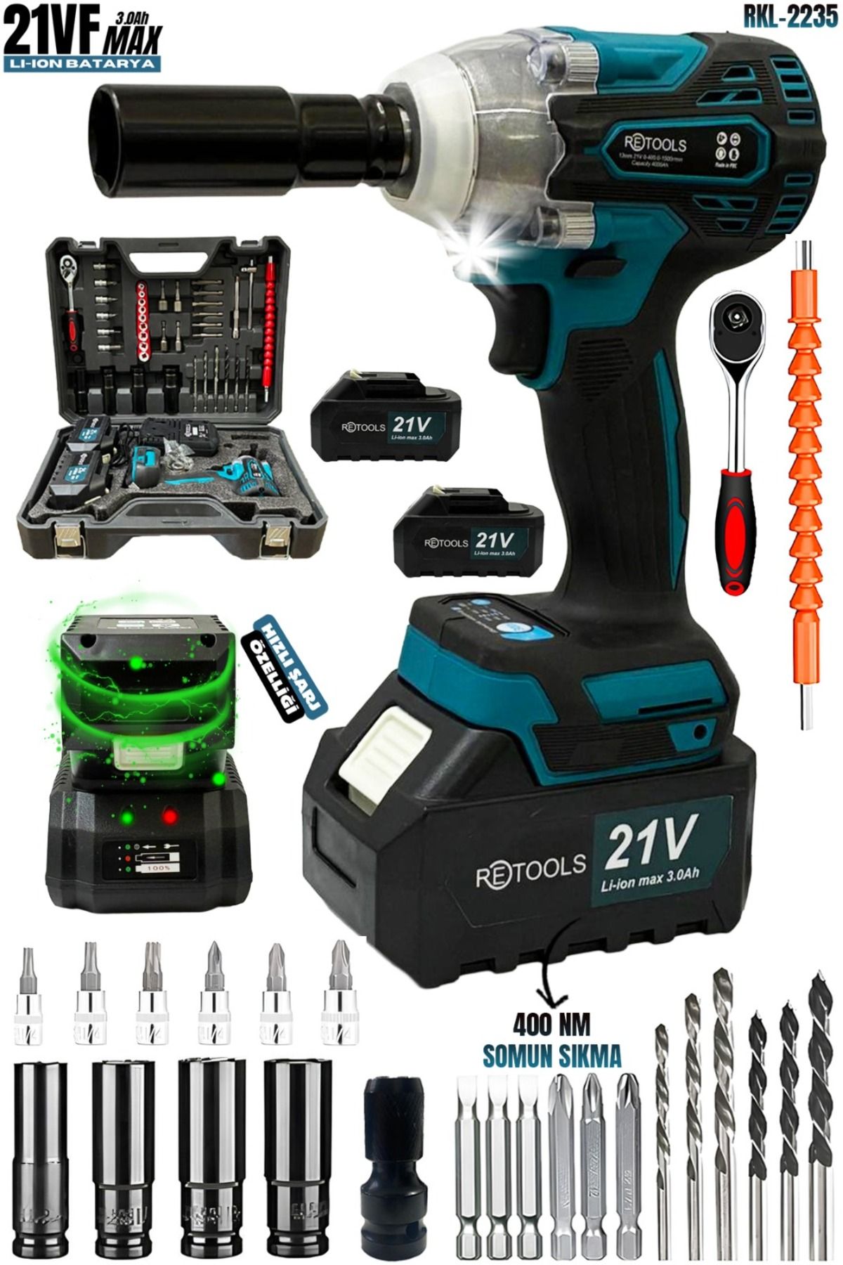 RETOOLS SİYAH KUTU 400 NM TORKLU (SETLİ)