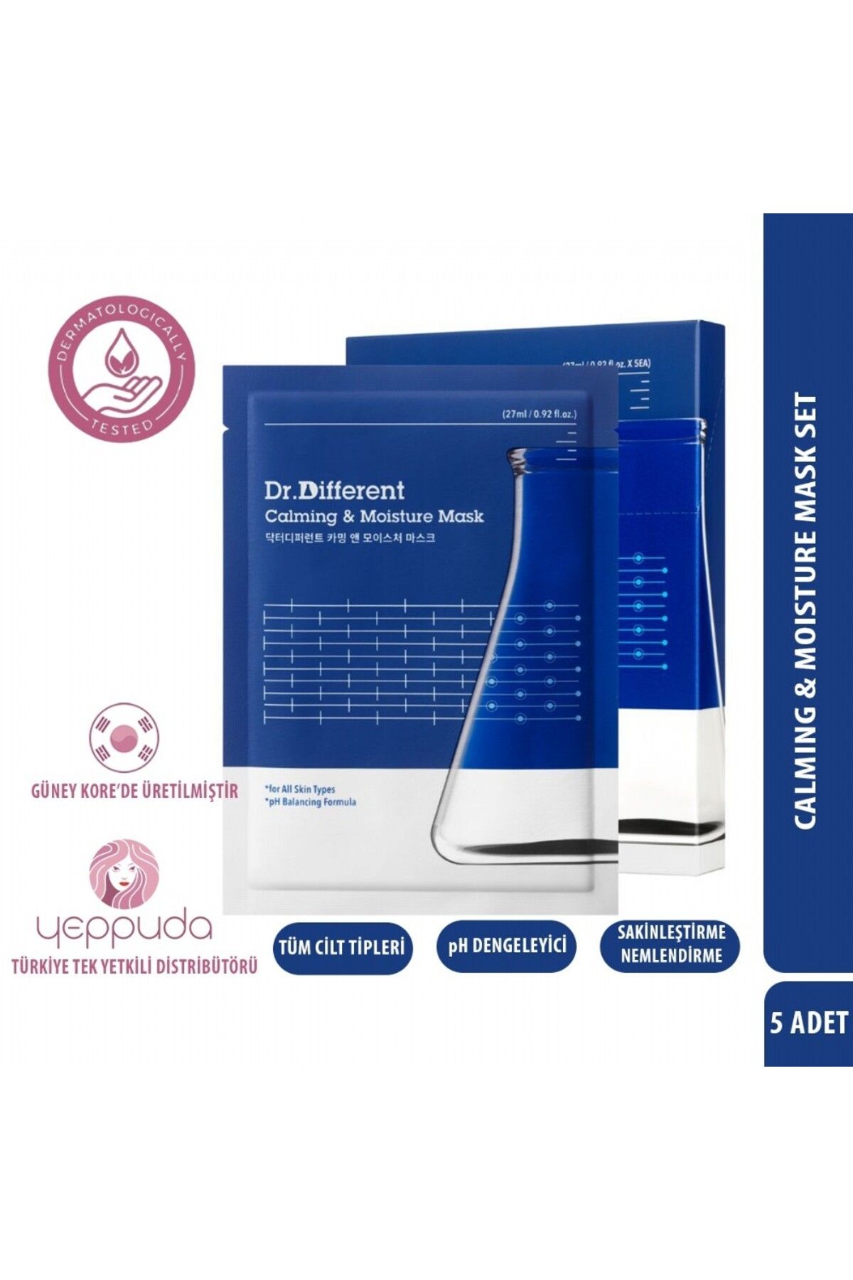 Dr.Different Calming & Moisture Mask - Panthenol ve NMF İçerikli Yatıştırıcı & Nemlendirici Yüz Mask