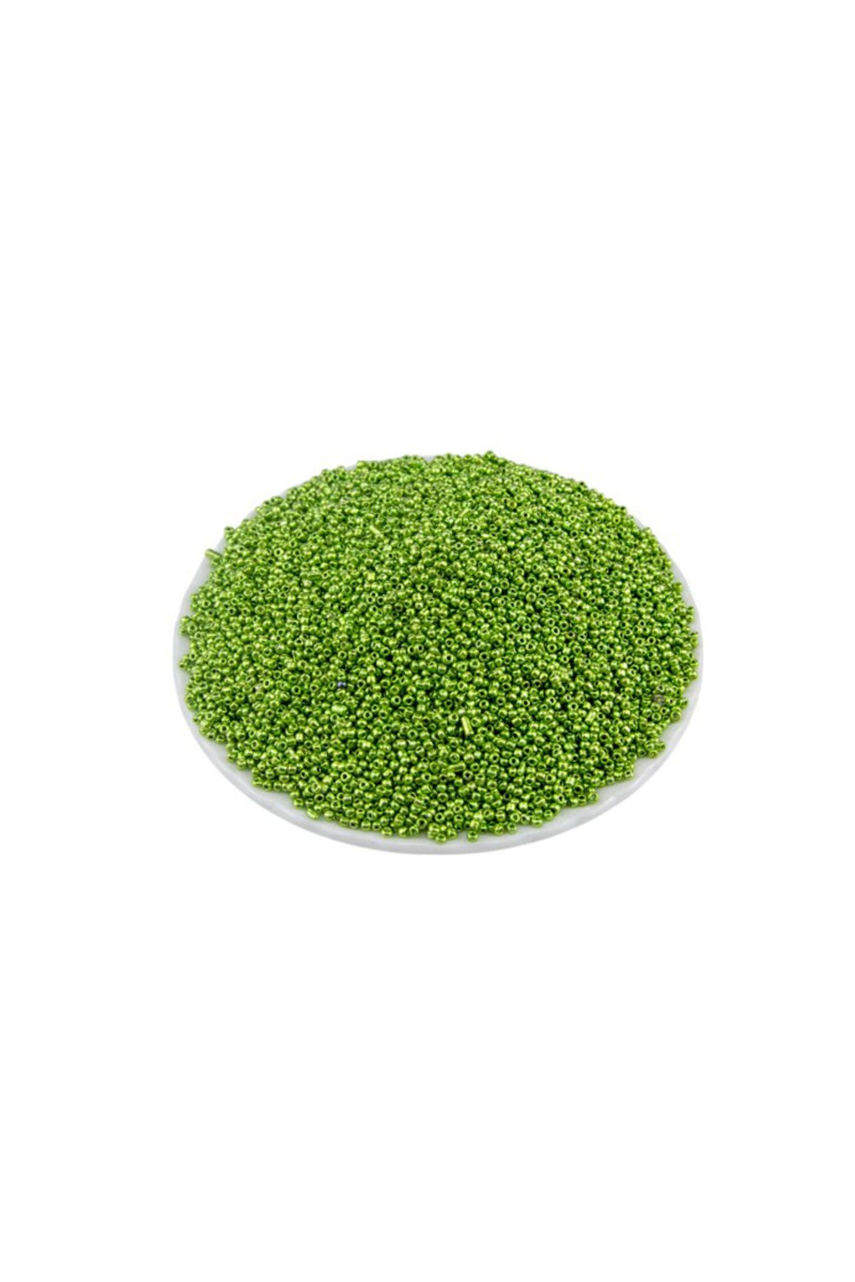 Serhat Aksesuar ve El İşçilik Kaplama Fıstık Yeşil (11/0) 2 mm Kum Boncuğu 100 gr
