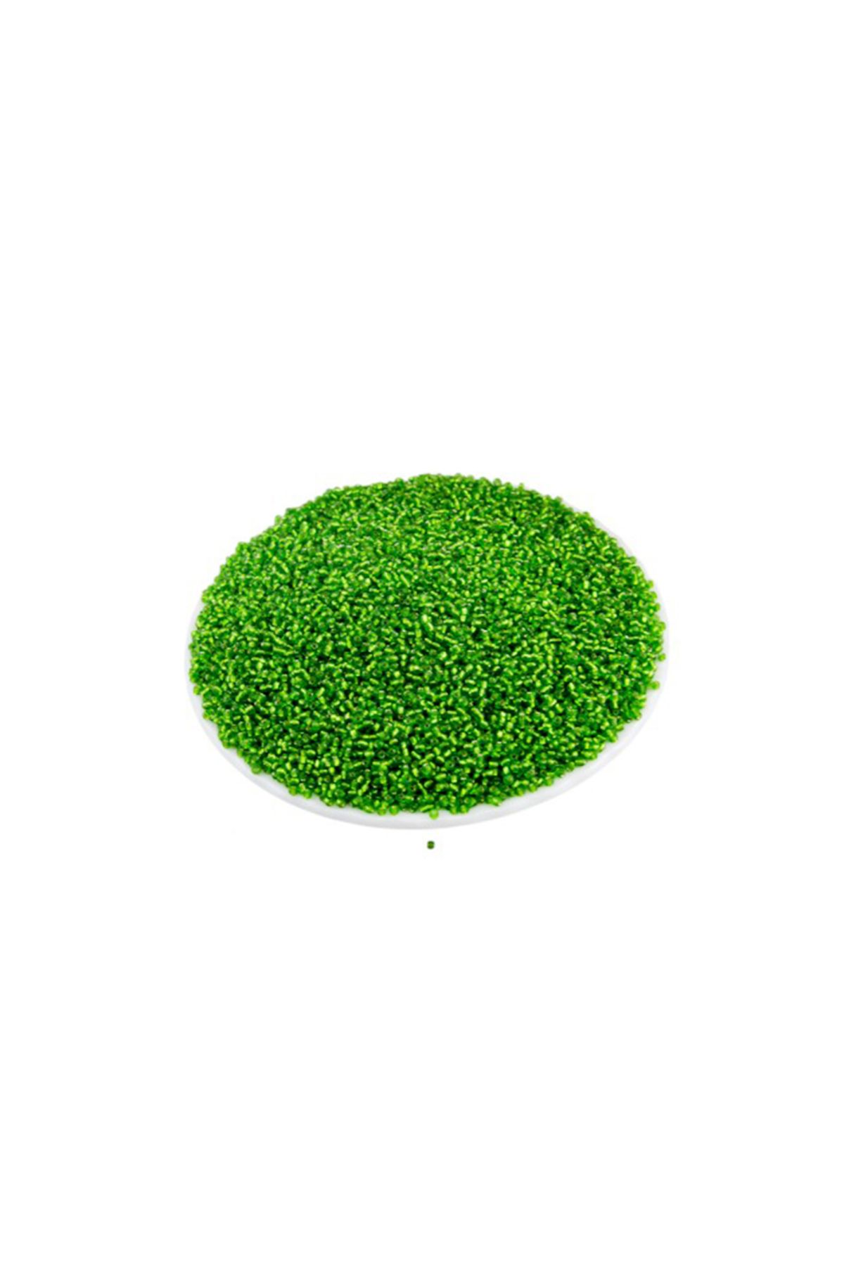Serhat Aksesuar ve El İşçilik Kristal Fıstık Yeşili (11/0) 2 mm Kum Boncuğu 100 gr