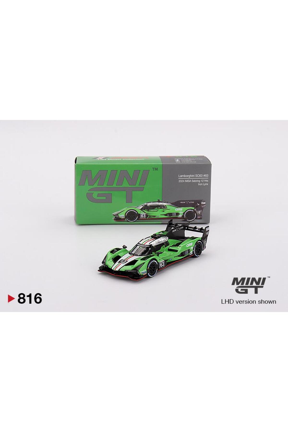 mini gt Lamborghini Sc63 # 63 Iron Lynx 2024 Imsa Sebring 12 Hrs
