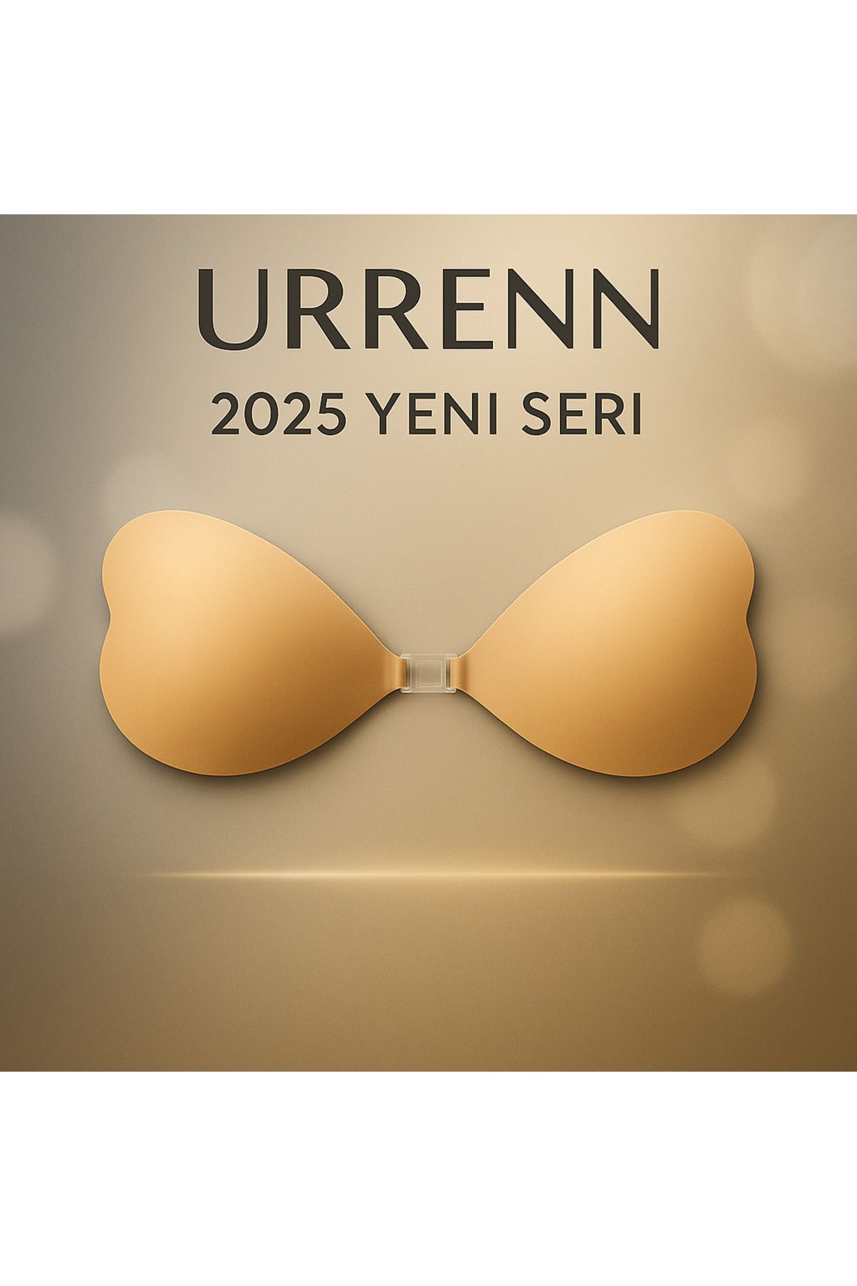 Urrenn Kalp Detaylı Yapışkan Dekolte Sütyeni – Görünmez, Straplez, Toparlayıcı | 2025 Yeni Seri