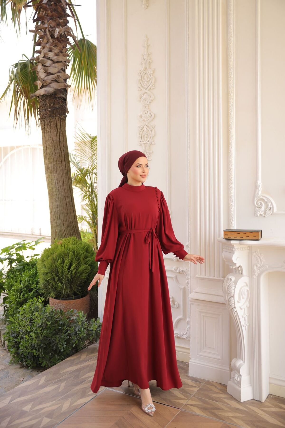 Nissra Ankanoor Yandan Kaplama Düğmeli Elbise Anka255086