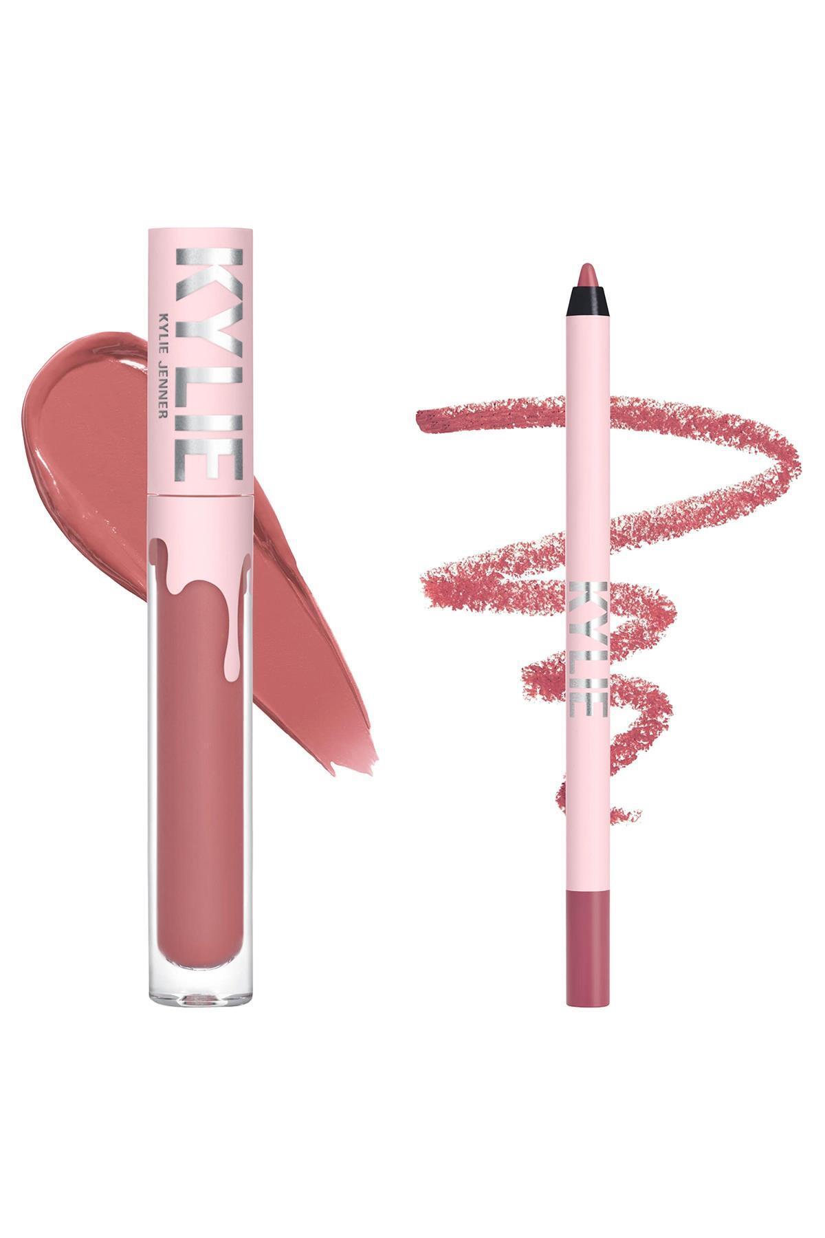 Kylie Cosmetics Dudak Kalemi ve Yarı Mat Likit Ruj Set 305 Harmony