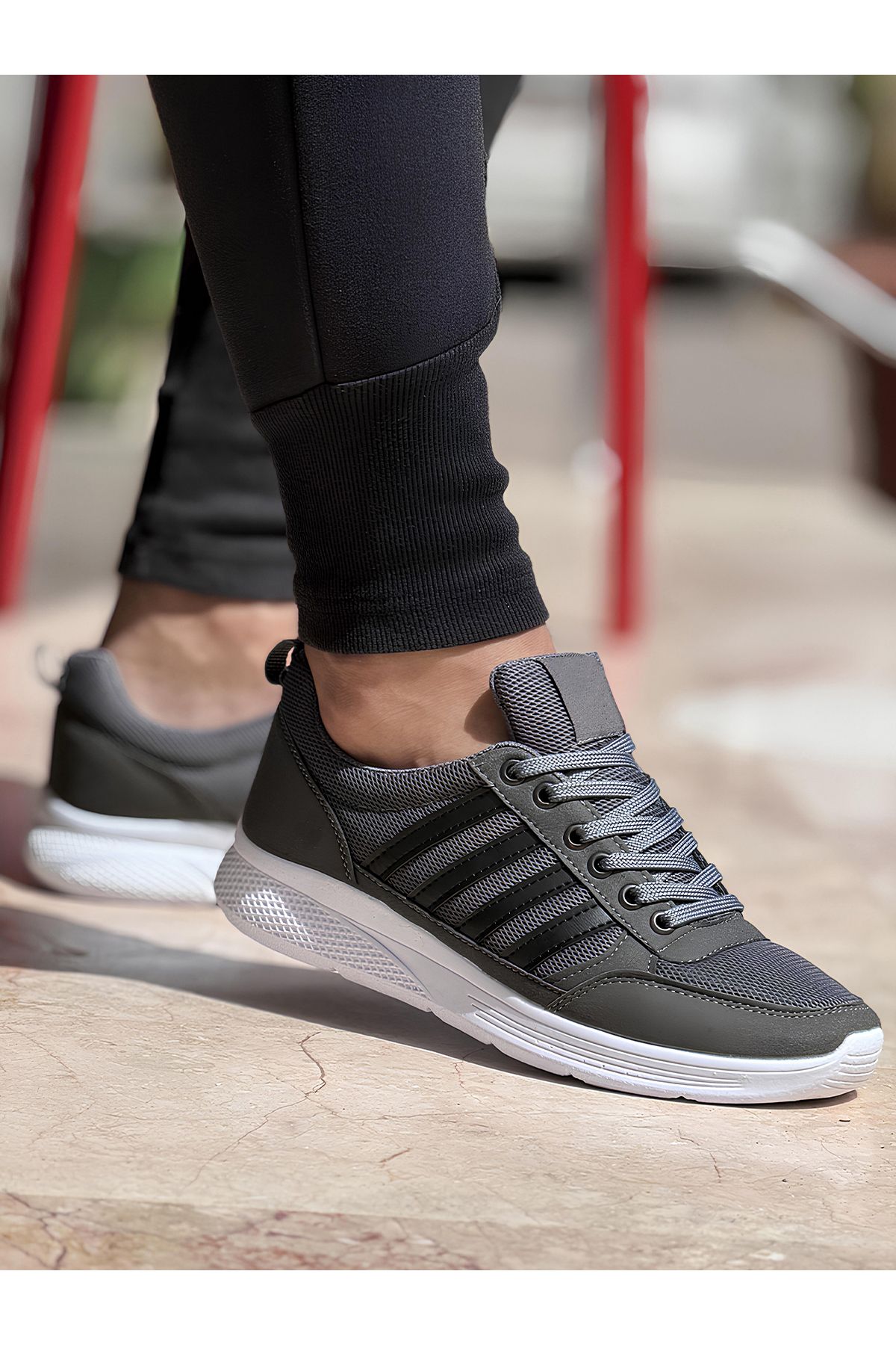 Ghattix 4 Çizgili Erkek Sneaker Ayakkabı