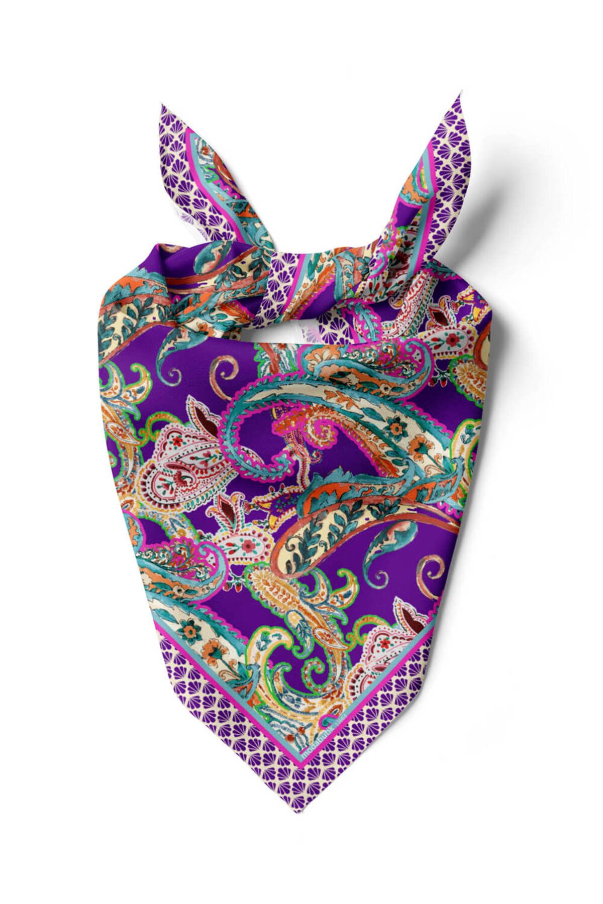 Modabutik Şal Design Bandana Etnică Femeie - 55x55
