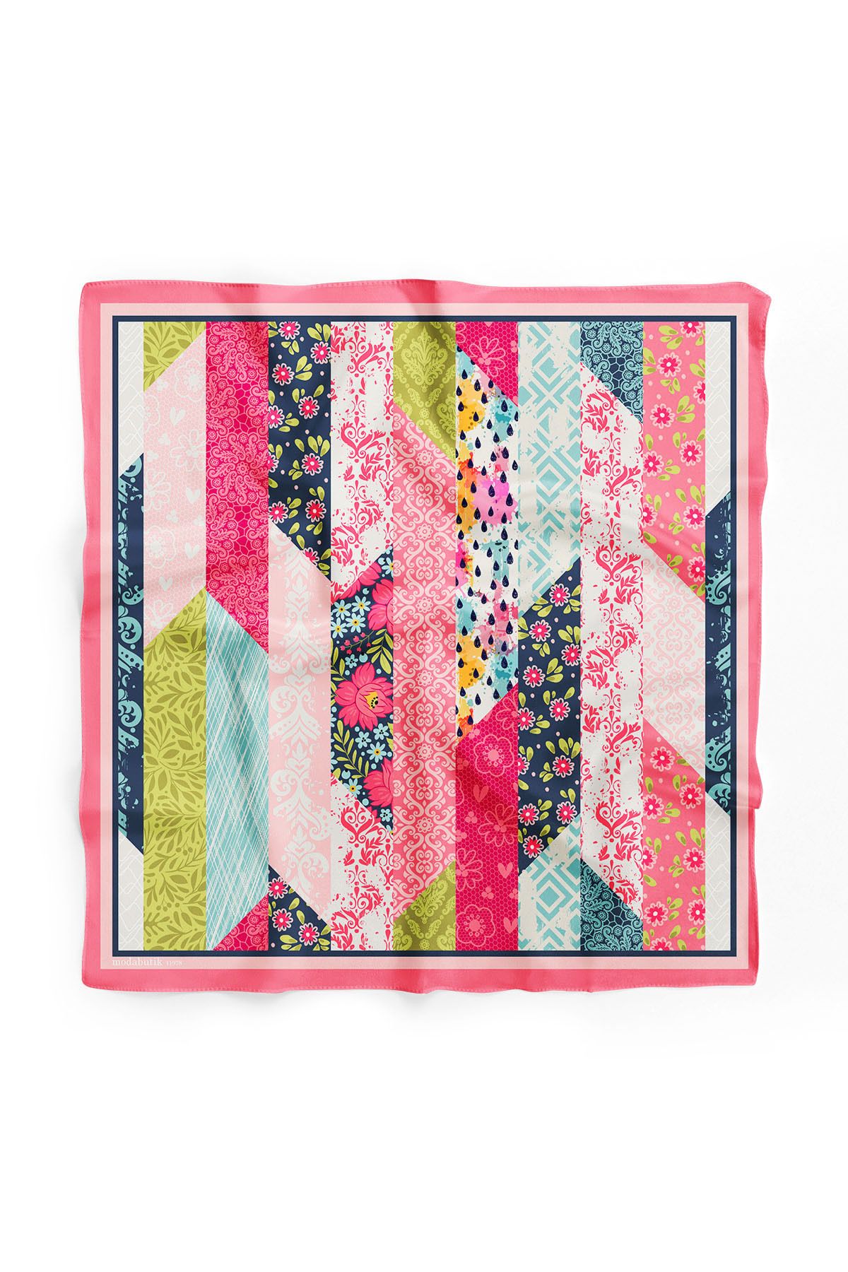 Modabutik Bandana Etnică Patcwork Dg11978 Femeie - 50 x 50