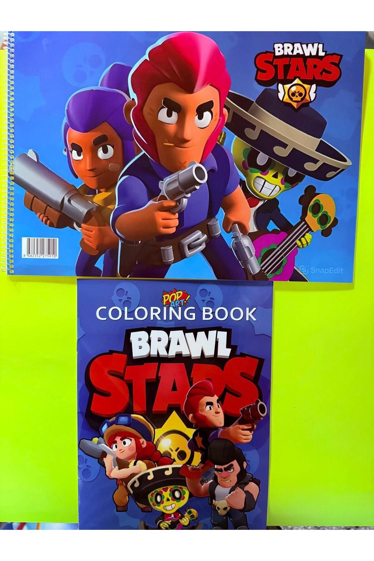 Deniz Oyuncak BRAWL STARS 25*35 RESİM DEFTERİ-BOYAMA KİTABI STICKER HEDİYELİ