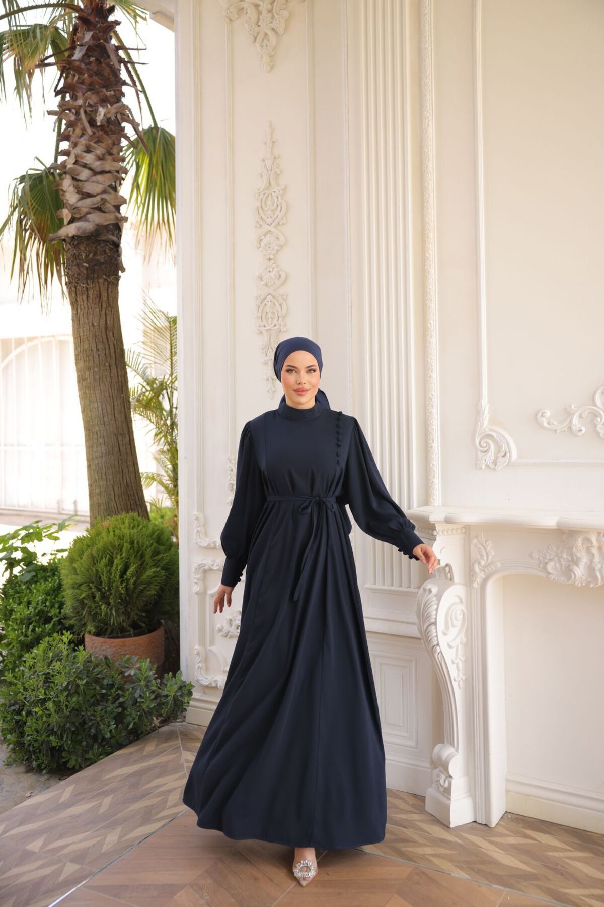 Nissra Ankanoor Yandan Kaplama Düğmeli Elbise Anka255086