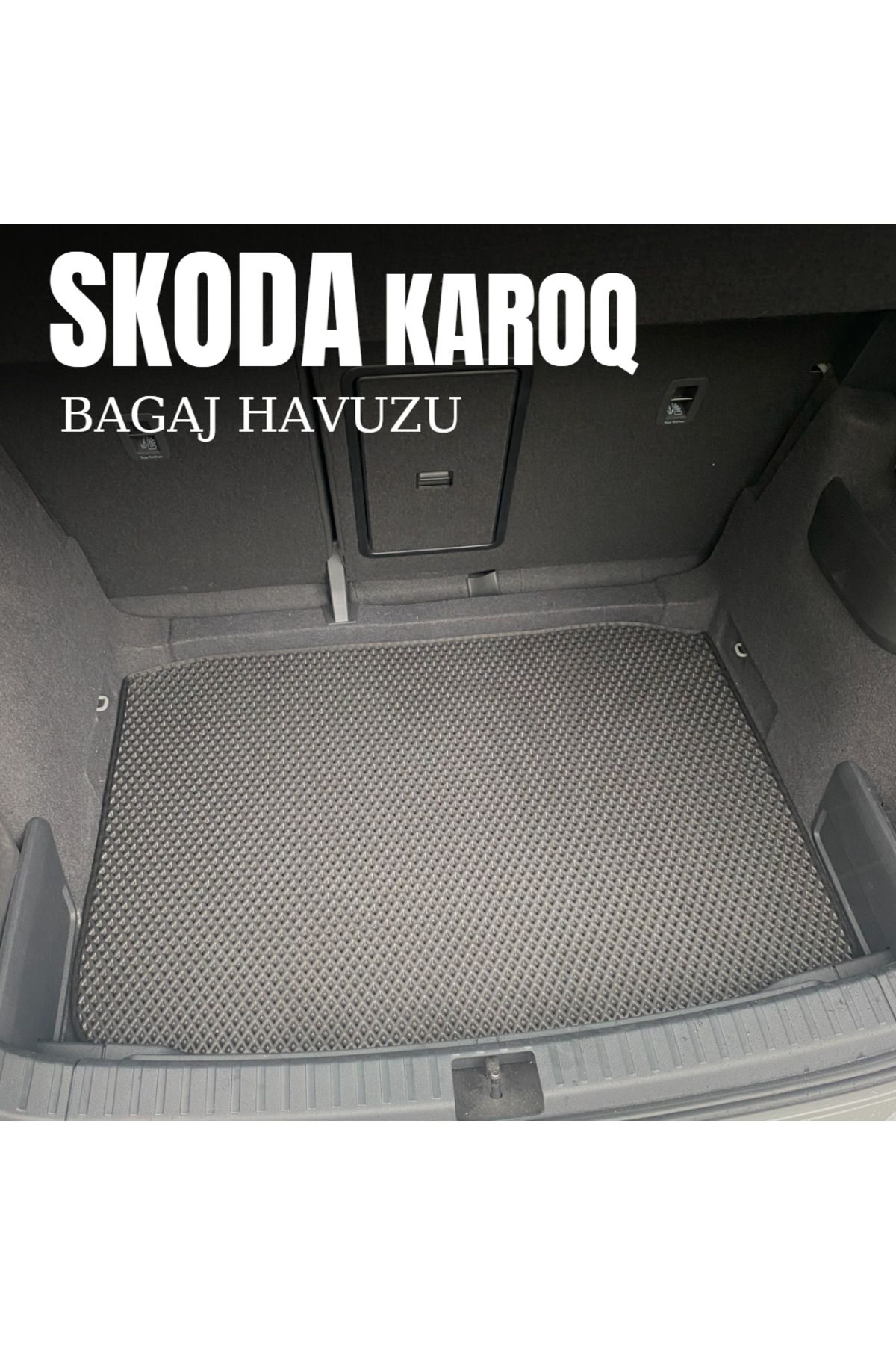 Pascar Oto Paspas Skoda Karoq (2018 ve sonrası) araca özel yeni nesil bagaj havuzu