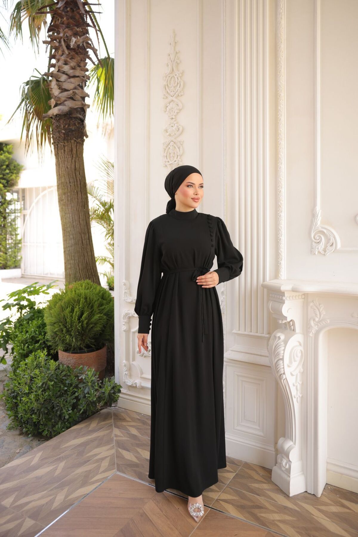 Nissra Ankanoor Yandan Kaplama Düğmeli Elbise Anka255086