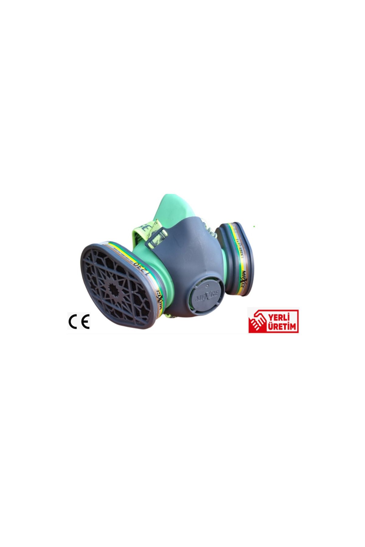 MaXge 3200 Yarım Yüz Gaz Maskesi M/L + MAXGE 1231 ABEK1 Gaz ve Buhar Filtresi seti