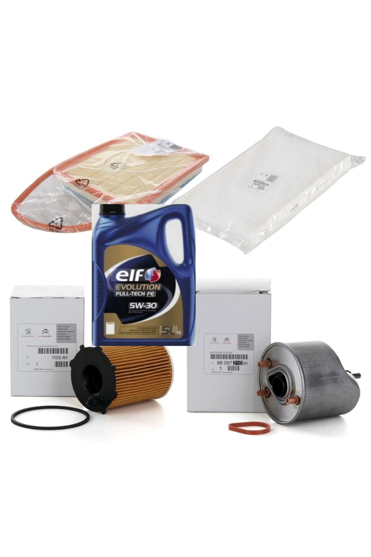 ELF Fultech Fe 5w-30 Dpf 5lt Citroen C4 1.6 Hdı Dizel Kva 68 Manuel 2009.20014 5 Li Set Uyumlu