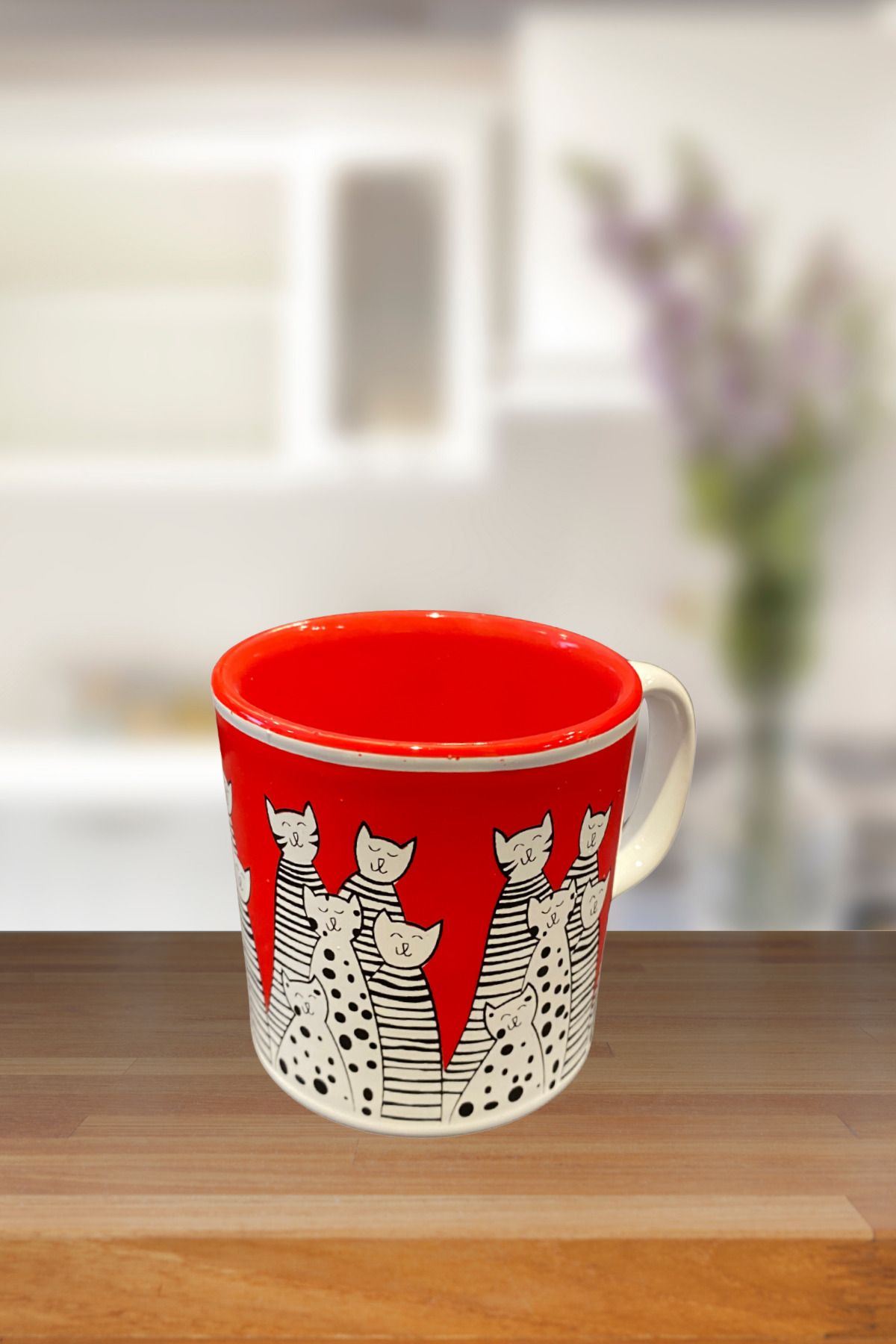 ColorCraft KUPA MUG FİLTRE KAHVE KERAMİKA STONWARE HAYVAN FİGÜRLÜ